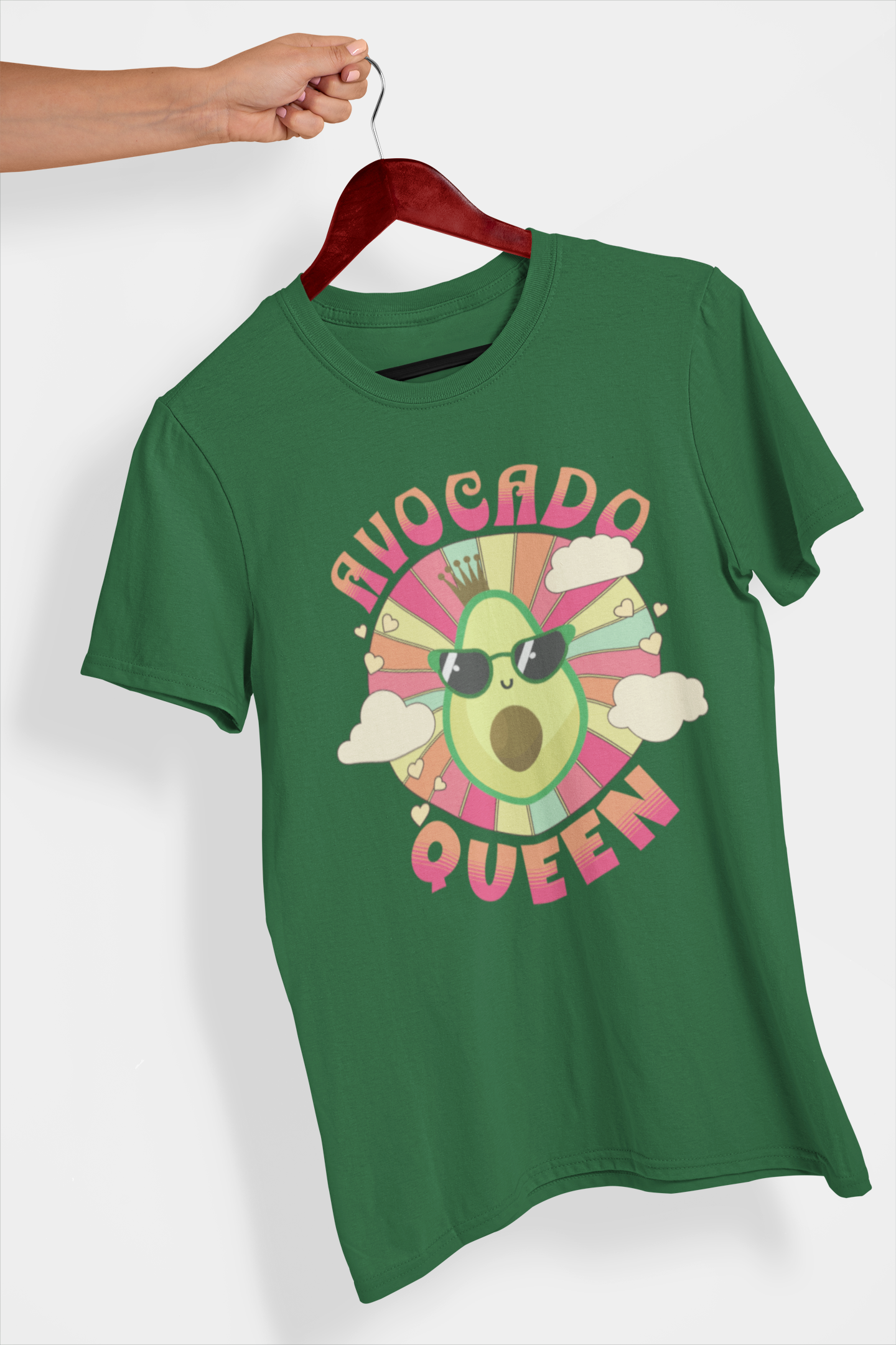 Avocado Queen Women's Printed T-Shirt Moss Green High & Humble