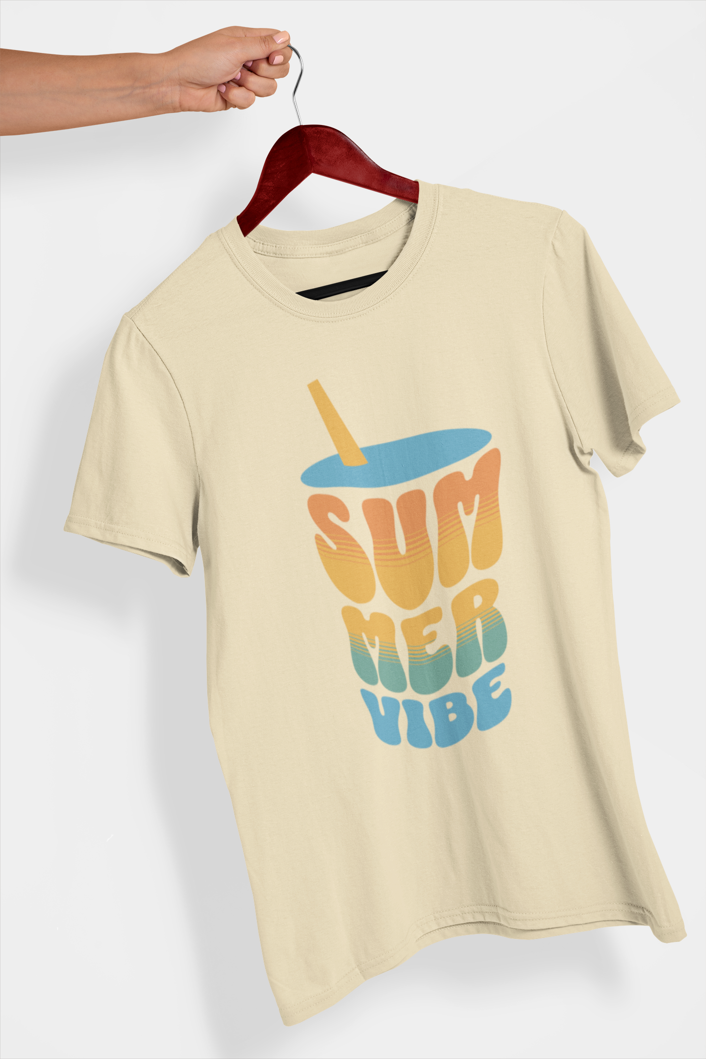 Summer Vibe Men's Printed T-shirt Dune Beige High & Humble Enterprises