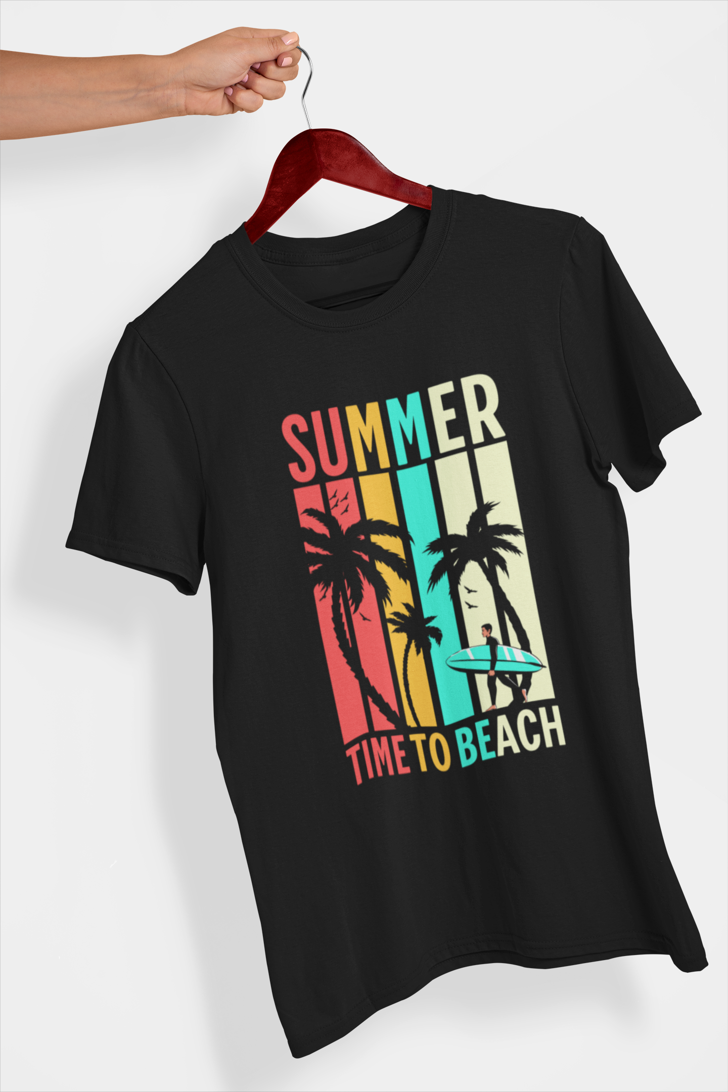 Time To Beach Men's Printed T-shirt Venom Black High & Humble Enterprises