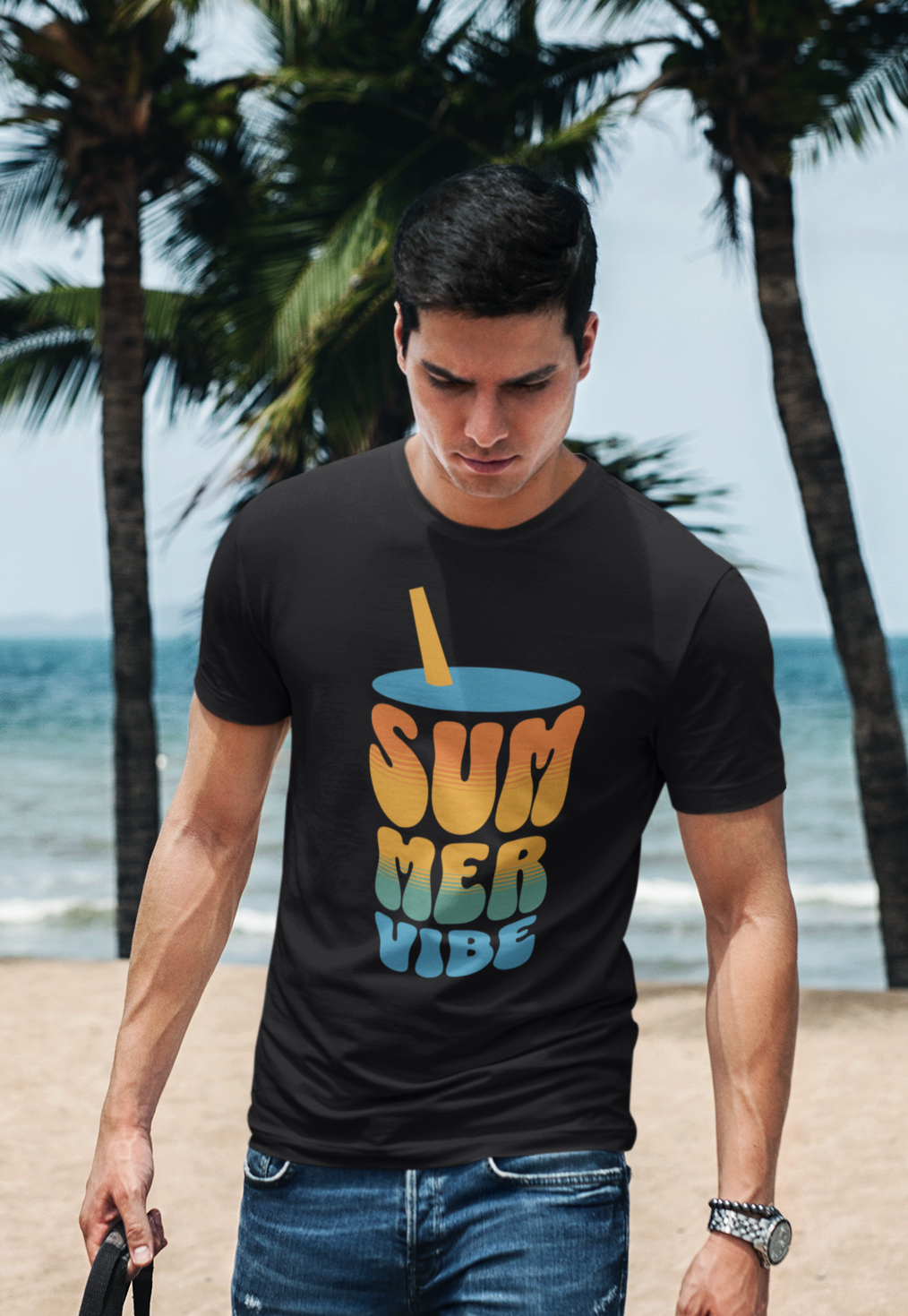 Summer Vibe Men's Printed T-shirt Venom Black High & Humble Enterprises