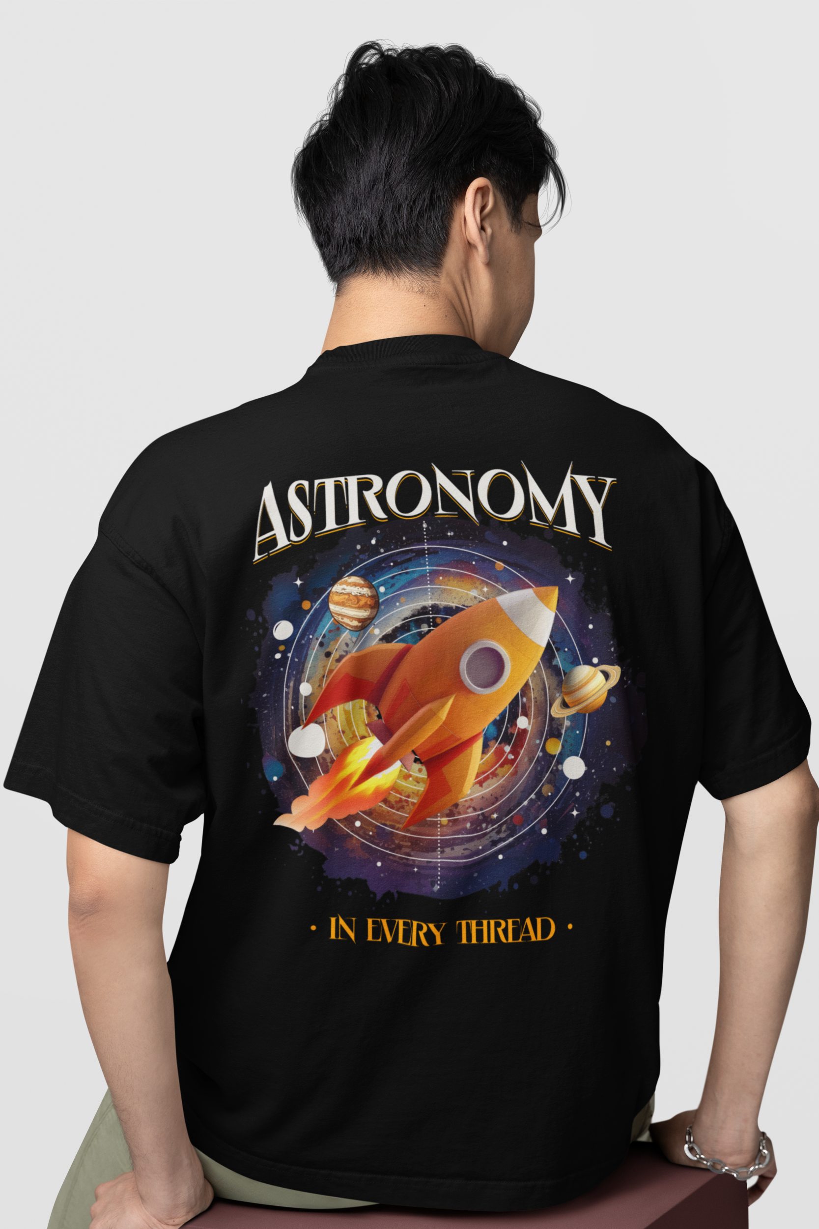 Astronomy Men's Oversized Printed T-Shirt