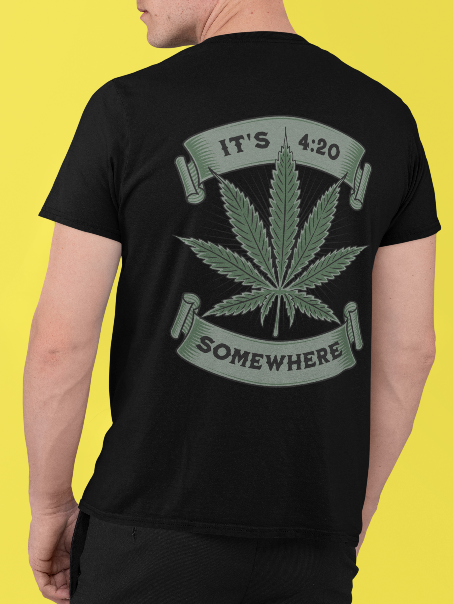 420 Somewhere Men's Oversized Printed T-Shirt