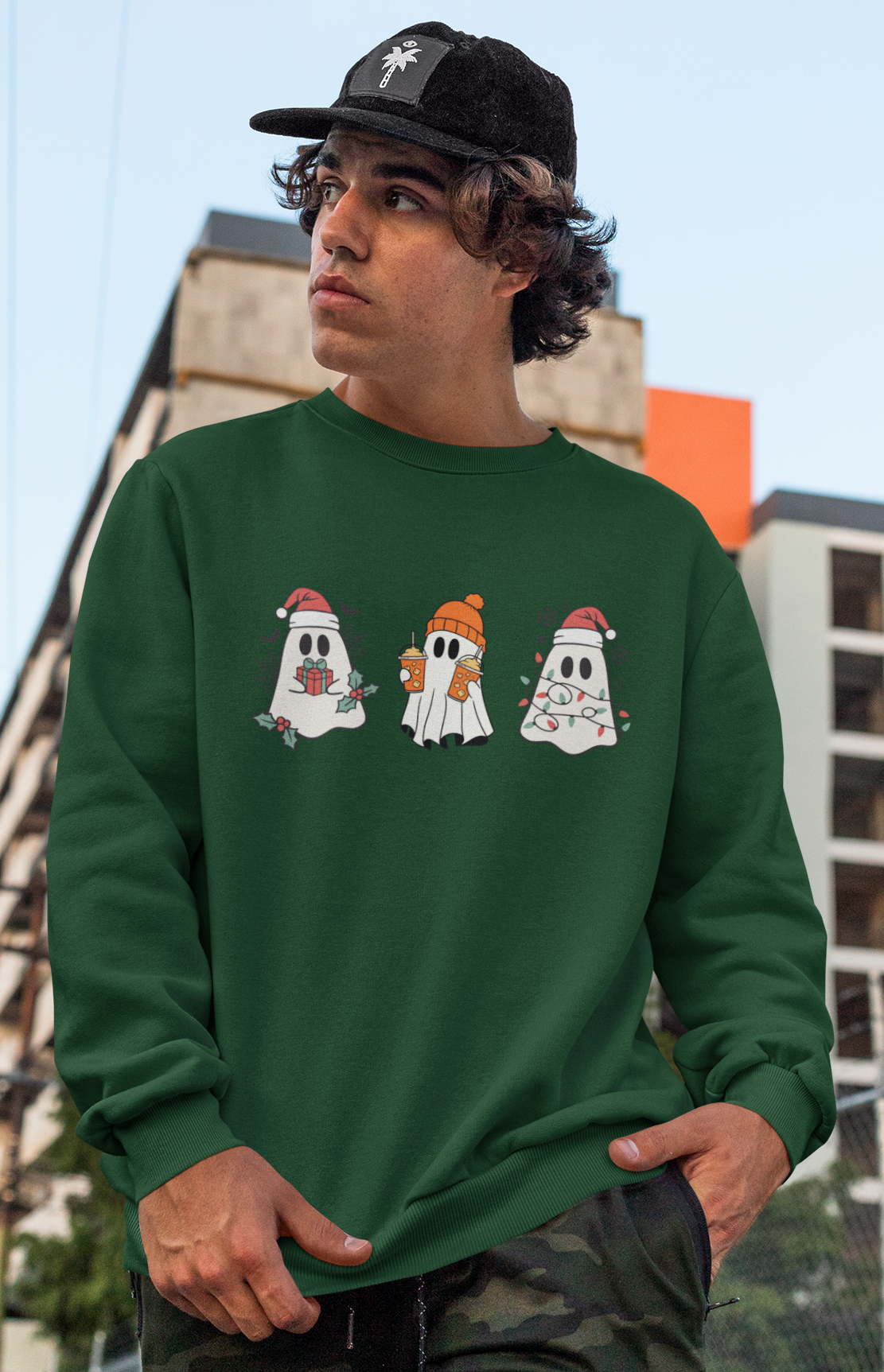 Christmas Ghosts Unisex Oversized Sweatshirt