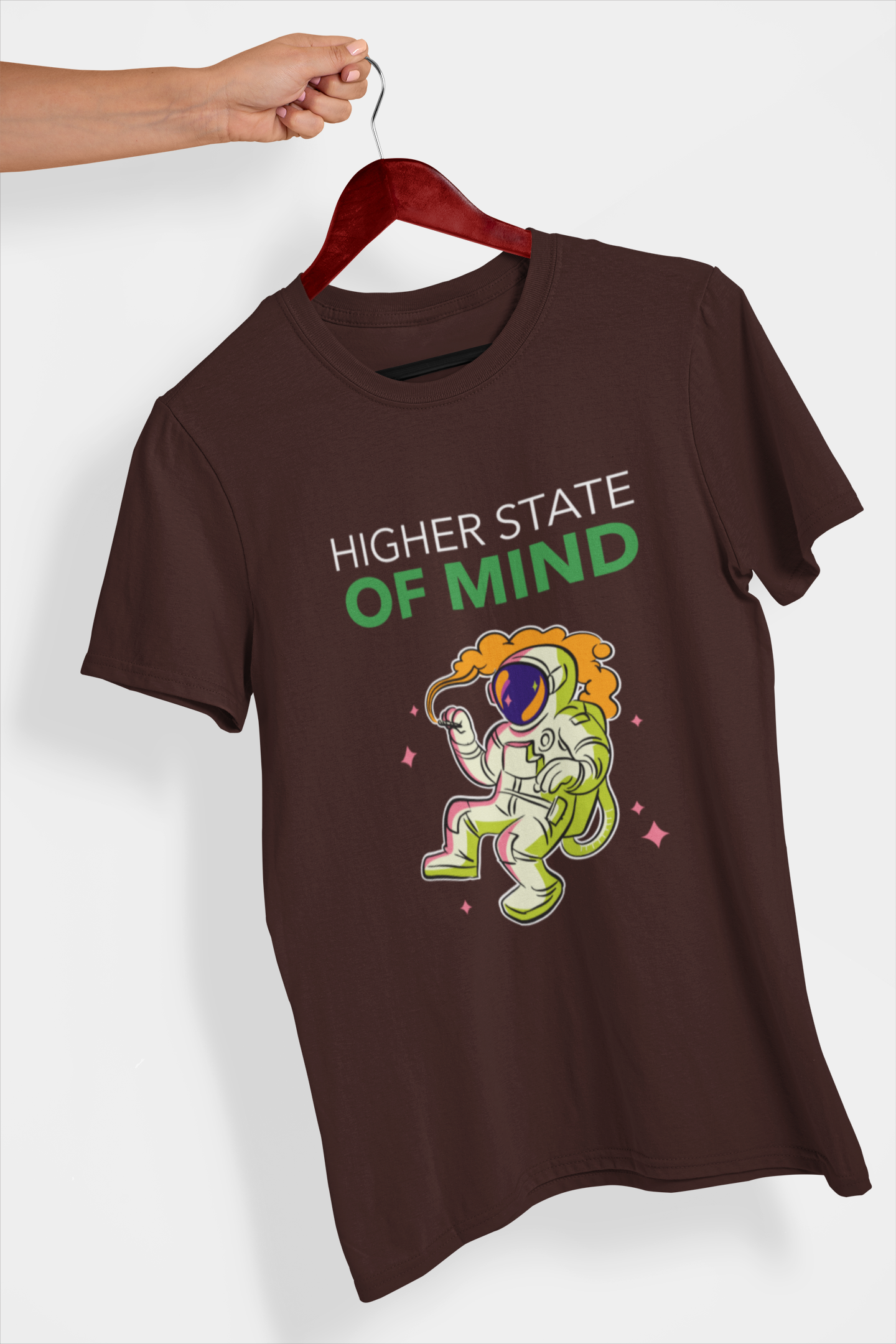 Higher State of Mind Men's Printed T-shirt Espresso Brown High & Humble Enterprises