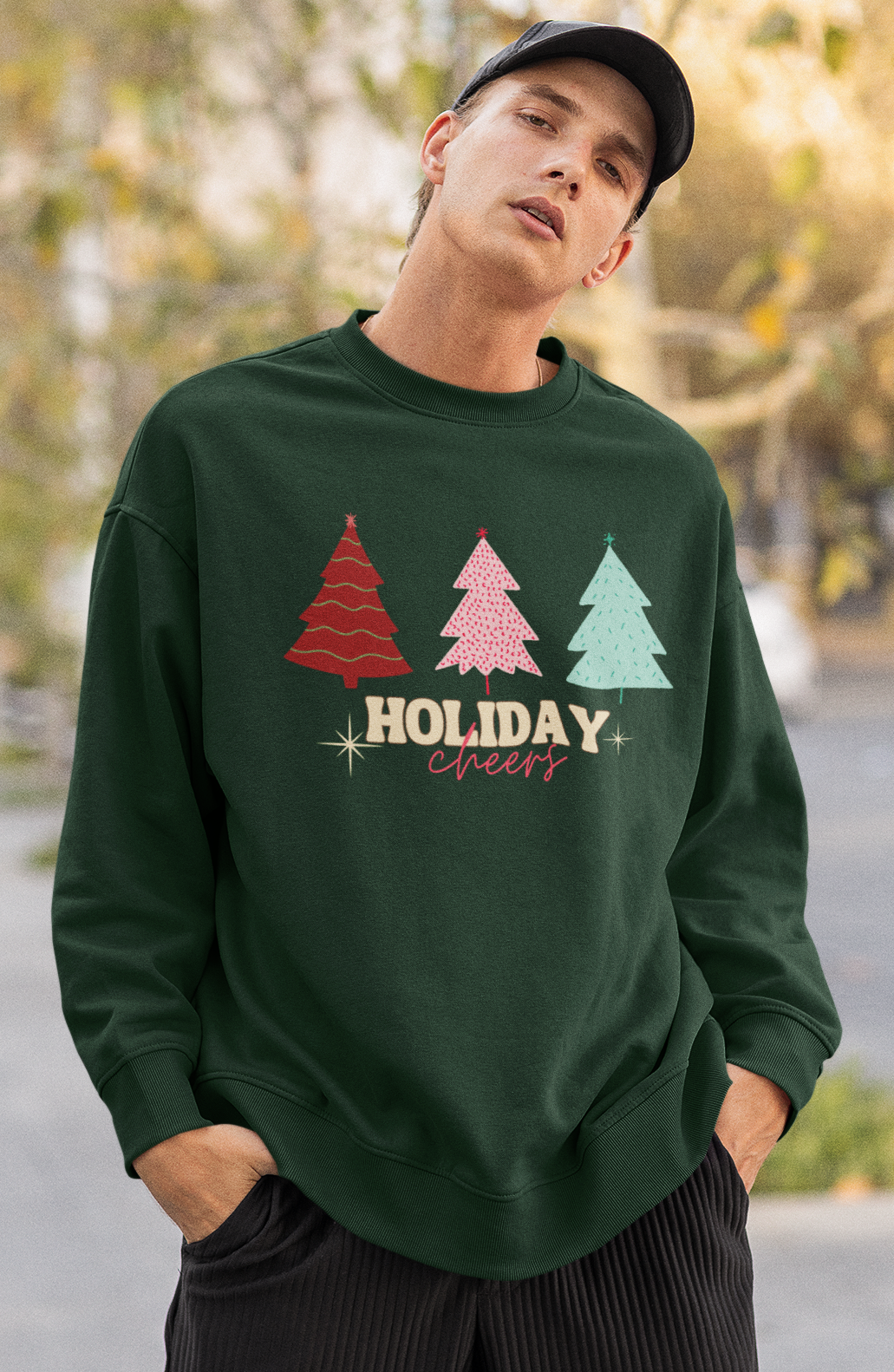 Holiday Cheers Unisex Oversized Sweatshirt