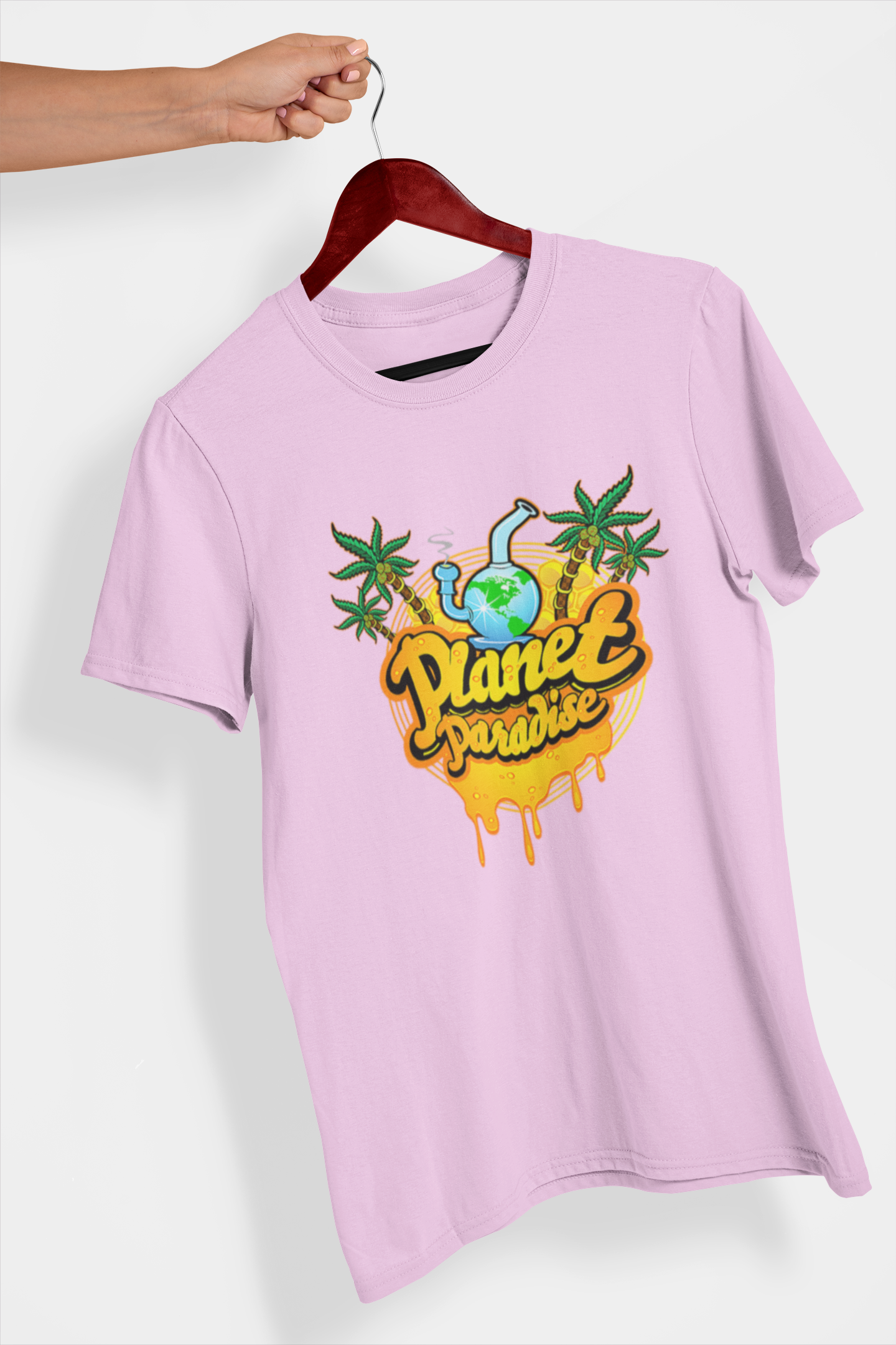 Planet Paradise Women's Printed T-Shirt Blossom Blush High & Humble Enterprises