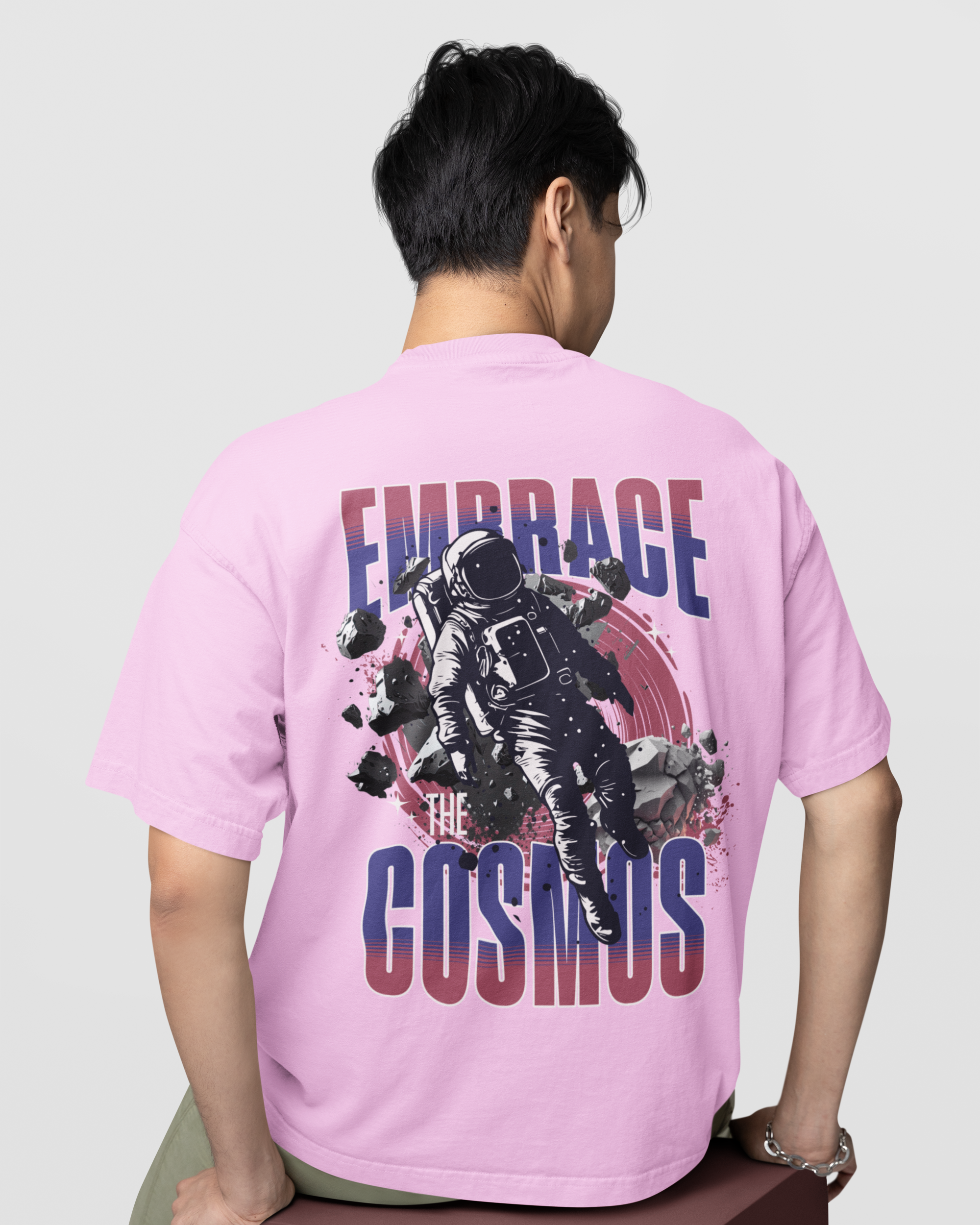 Embrace Cosmos Men's Oversized Printed T-Shirt