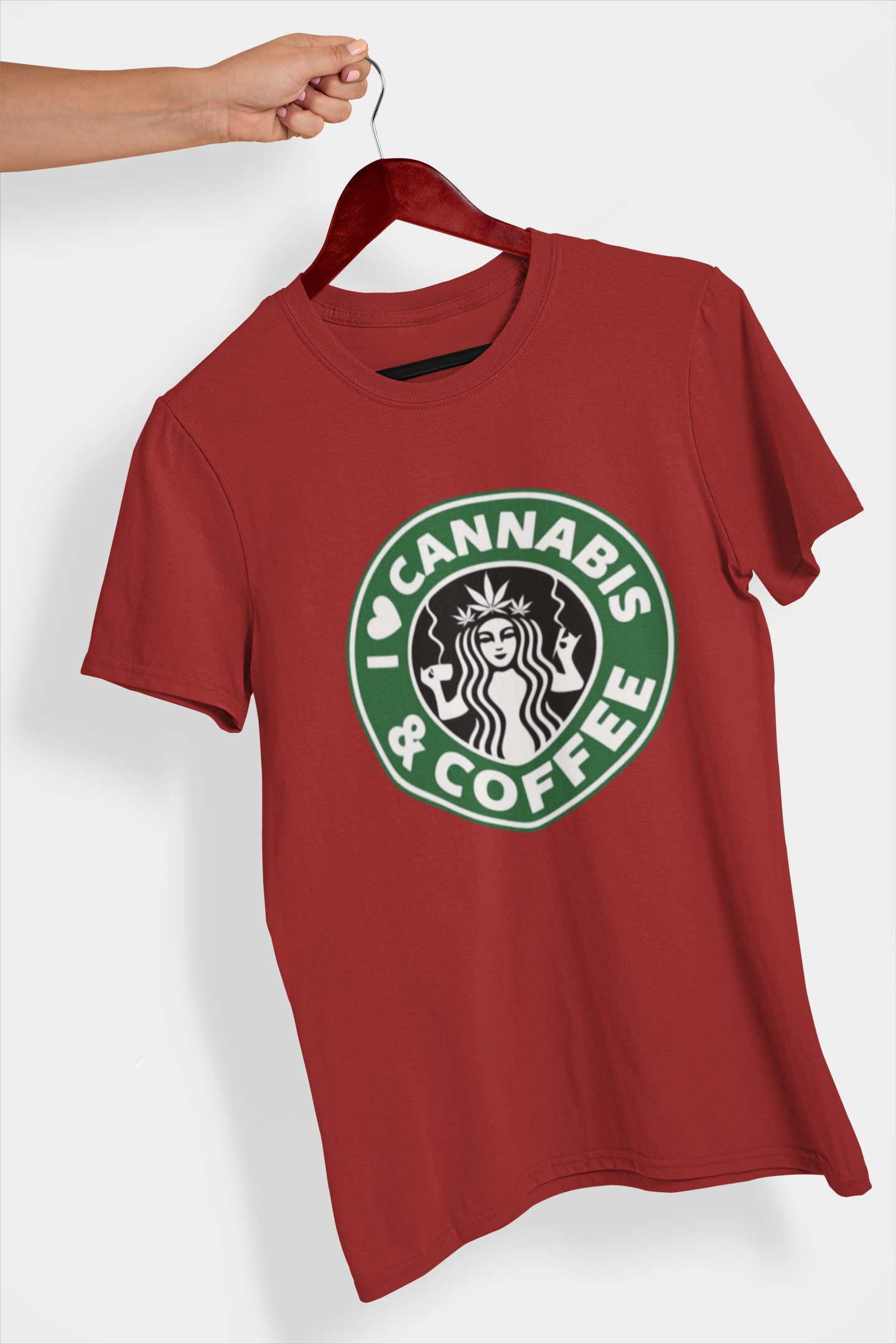 We Love Cannabis Women's Printed T-Shirt Lannister Maroon High & Humble Enterprises