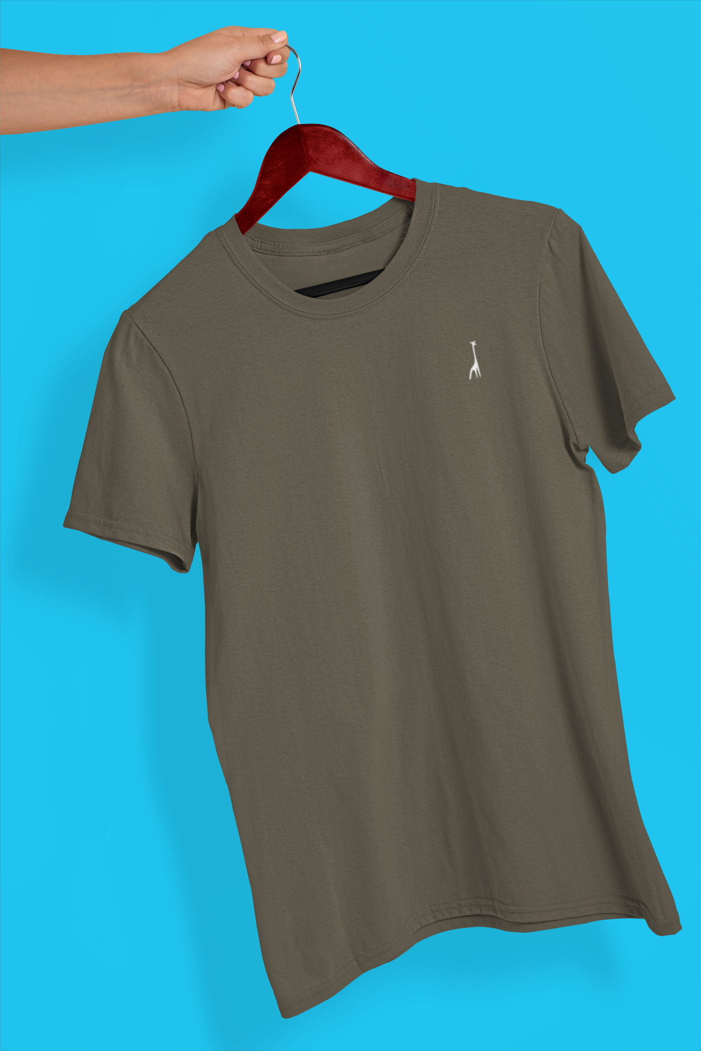 Men's Classic Hipster Olive Solid T-Shirt High & Humble