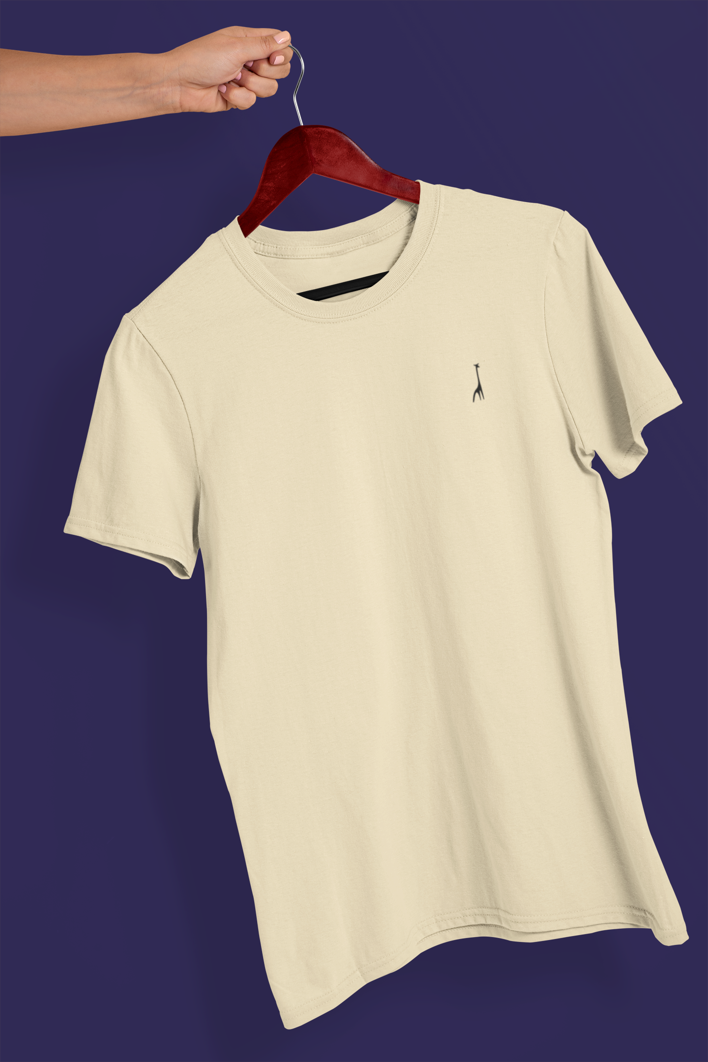 Men's Classic Dune Beige Solid T-Shirt High & Humble