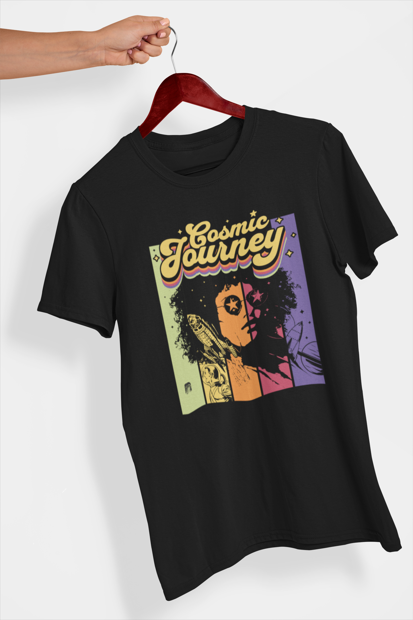 Cosmic Journey Printed T-shirt Venom Black High & Humble