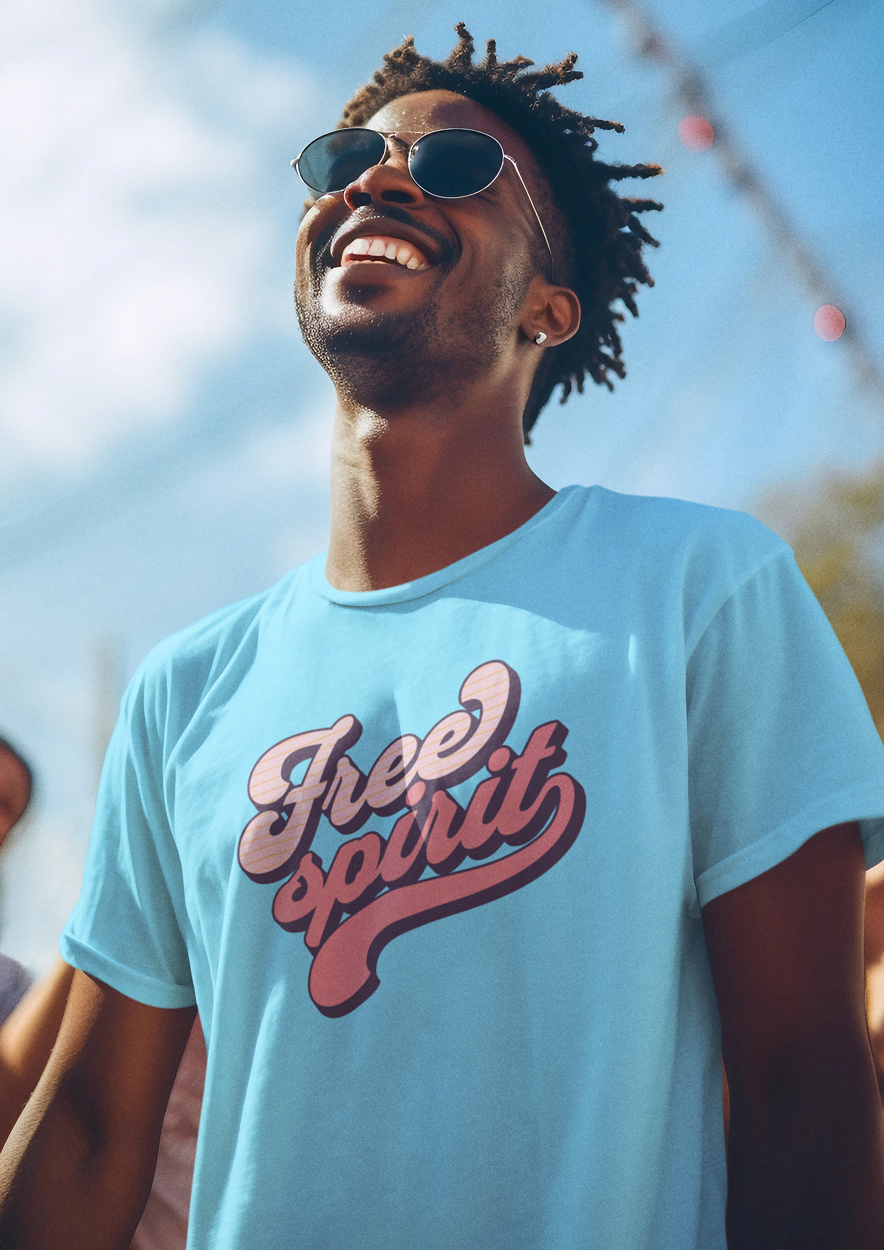 Free Spirit Men's Printed T-shirt Sky High High & Humble