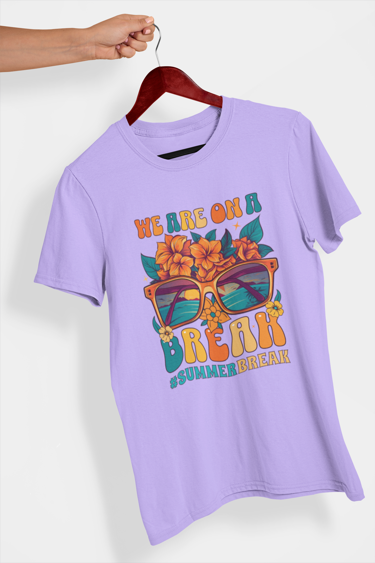 On A Break Men's Printed T-shirt Lilac Whisper High & Humble