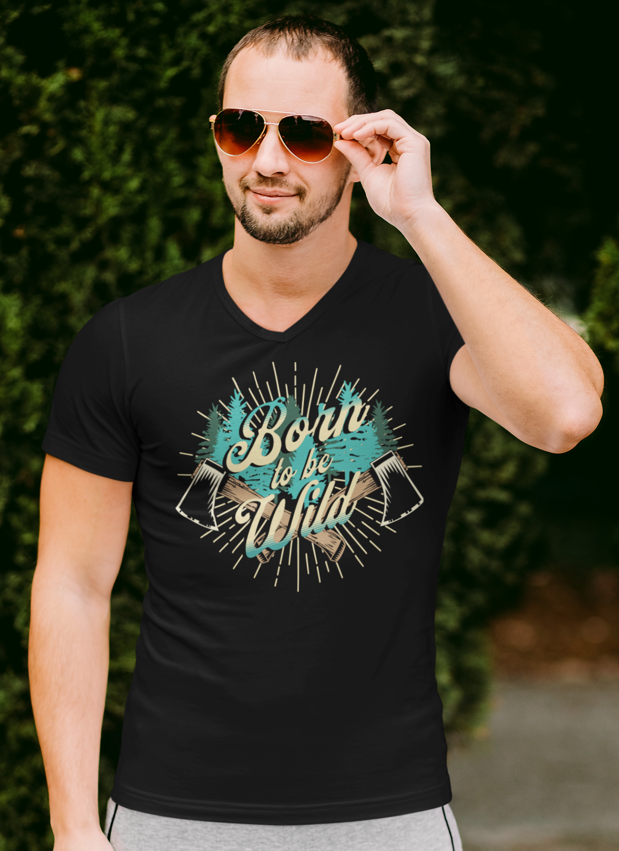 Born To Be Wild Men's Printed T-shirt Venom Black High & Humble