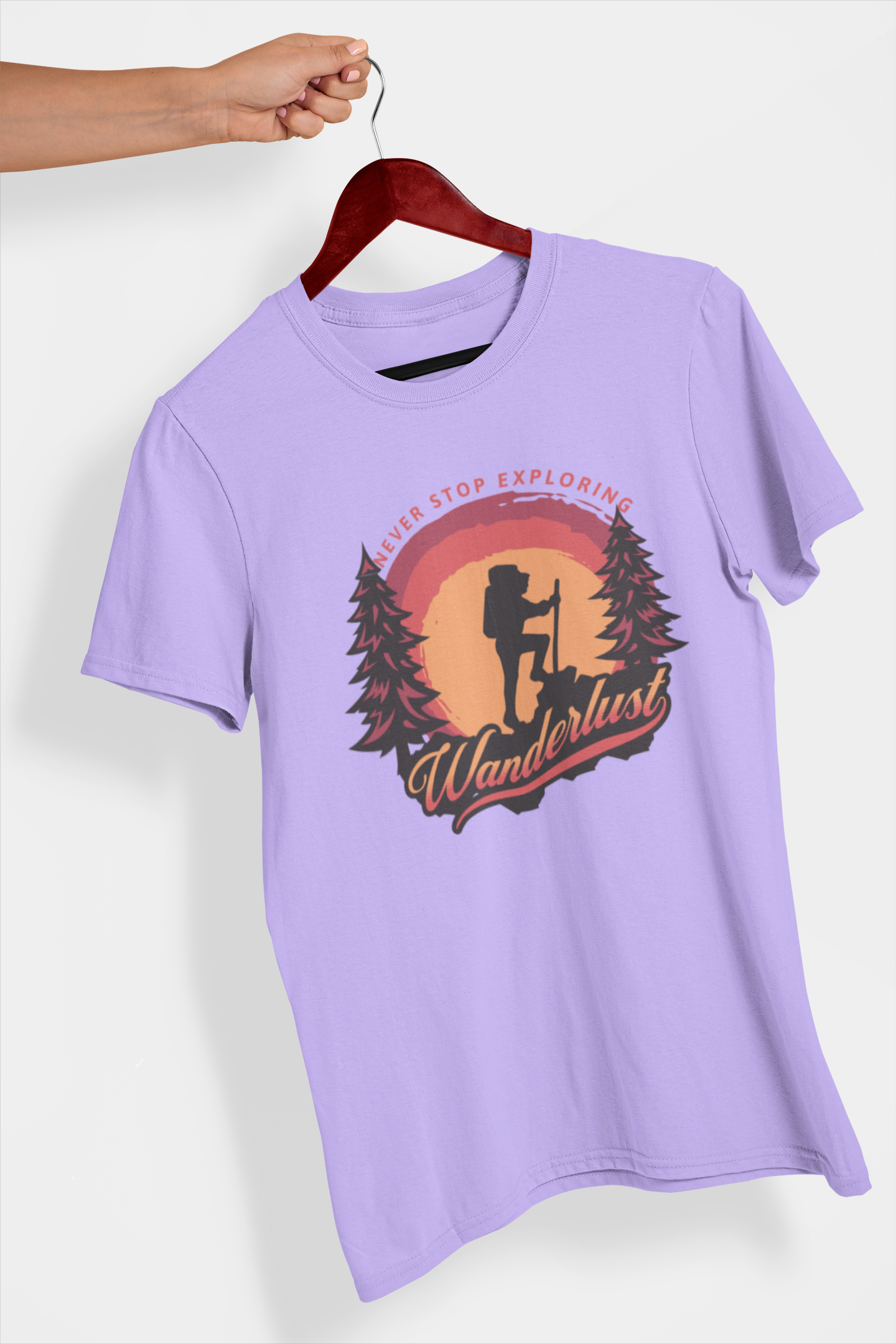 Wanderlust Men's Printed T-shirt Lilac Whisper High & Humble