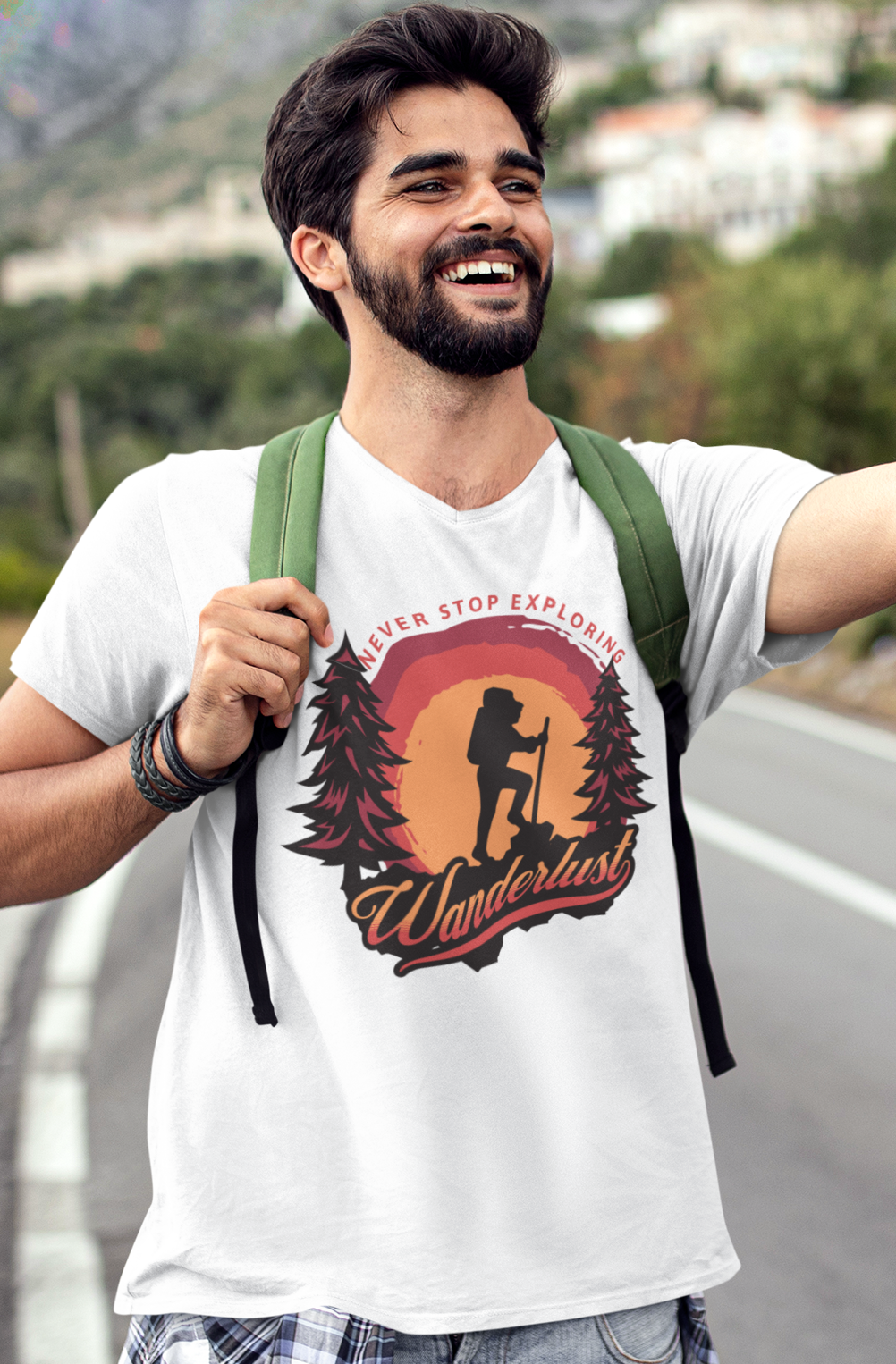 Wanderlust Men's Printed T-shirt White Walker High & Humble