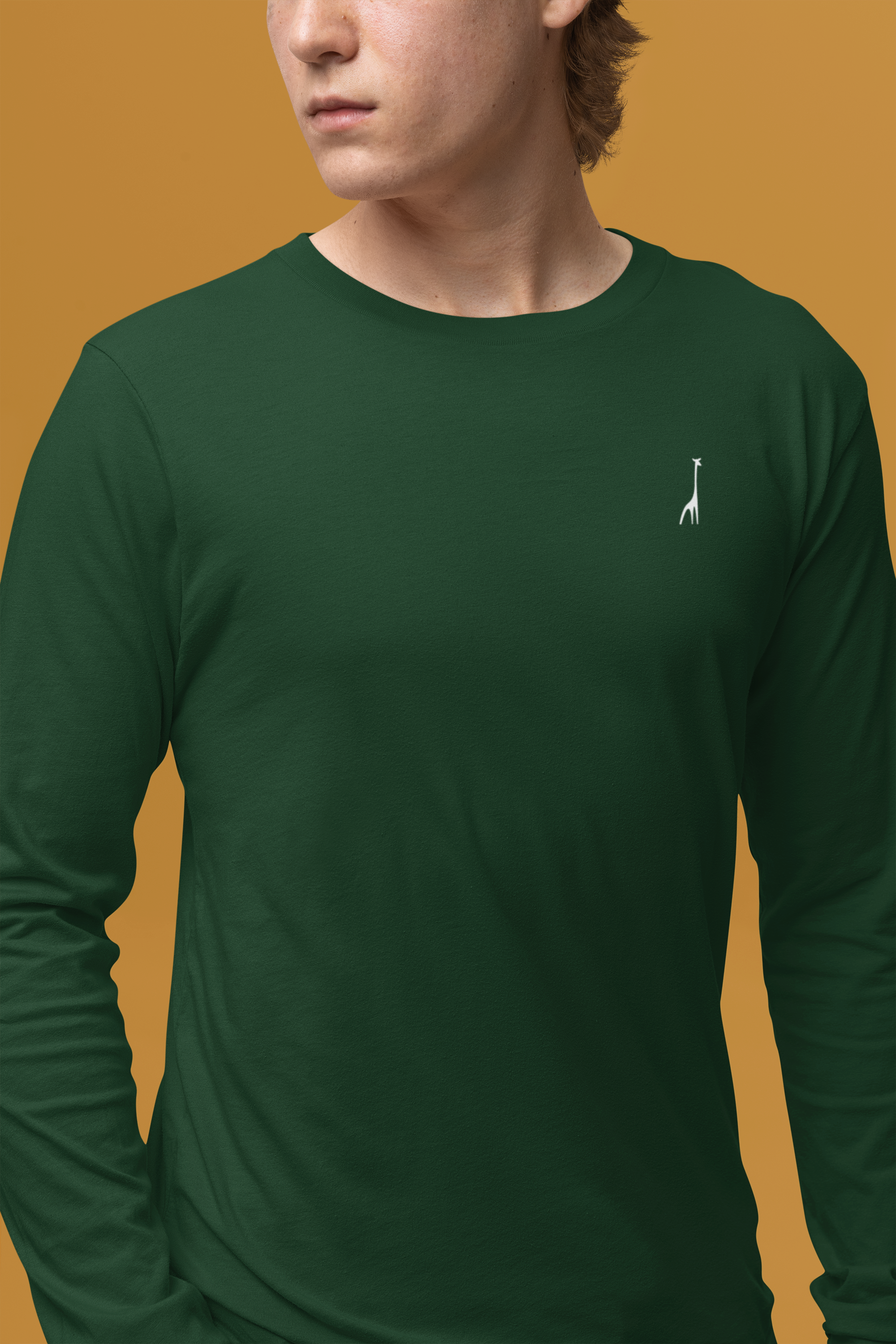 Men's Full Sleeve Moss Green Solid T-Shirt High & Humble