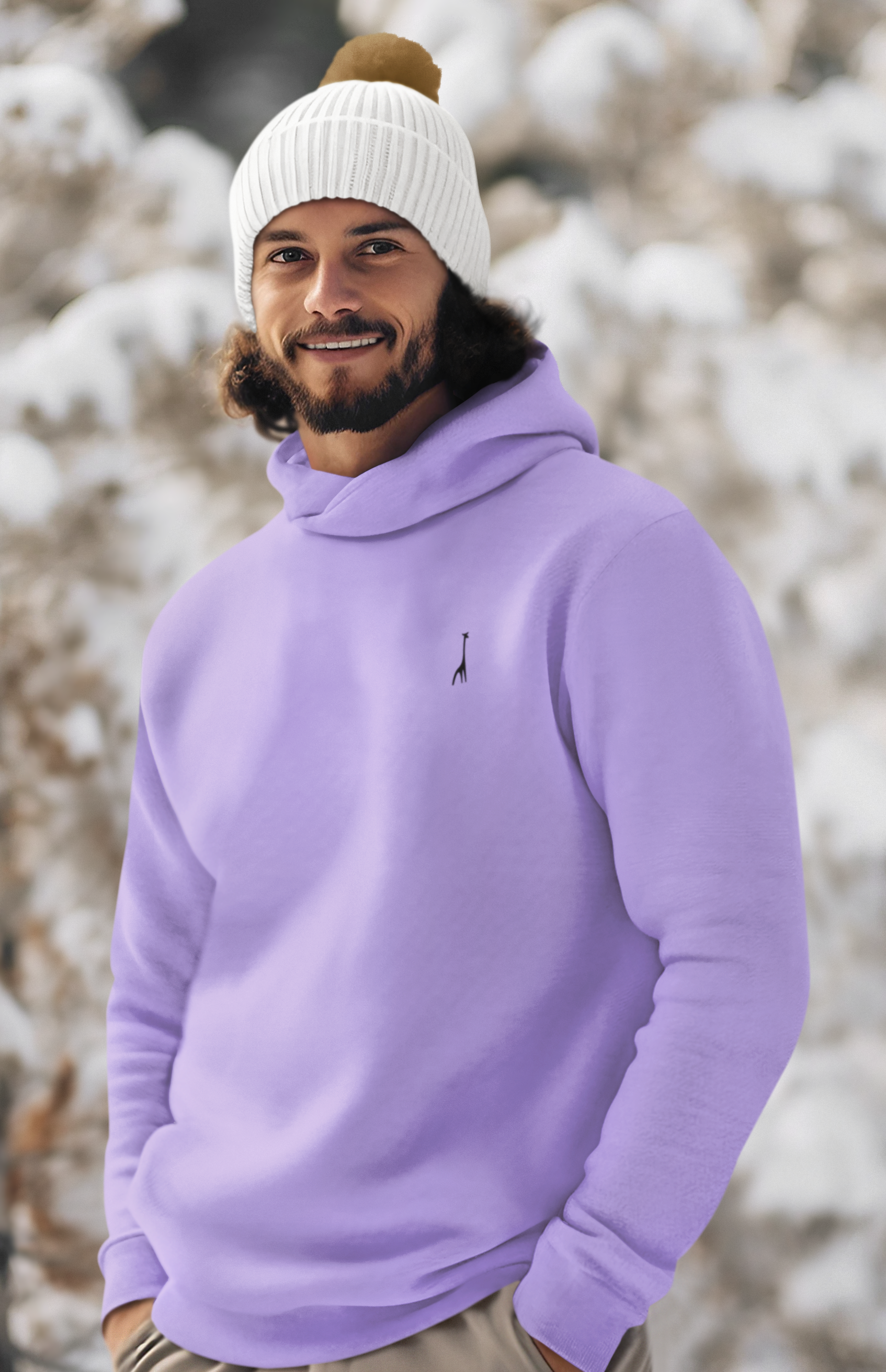 Men's Lilac Whisper Solid Hoodie High & Humble