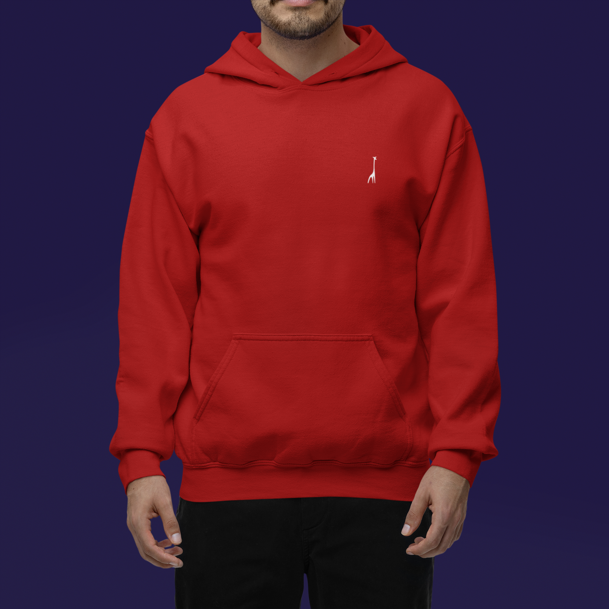 Men's Spidy Red Solid Hoodie High & Humble