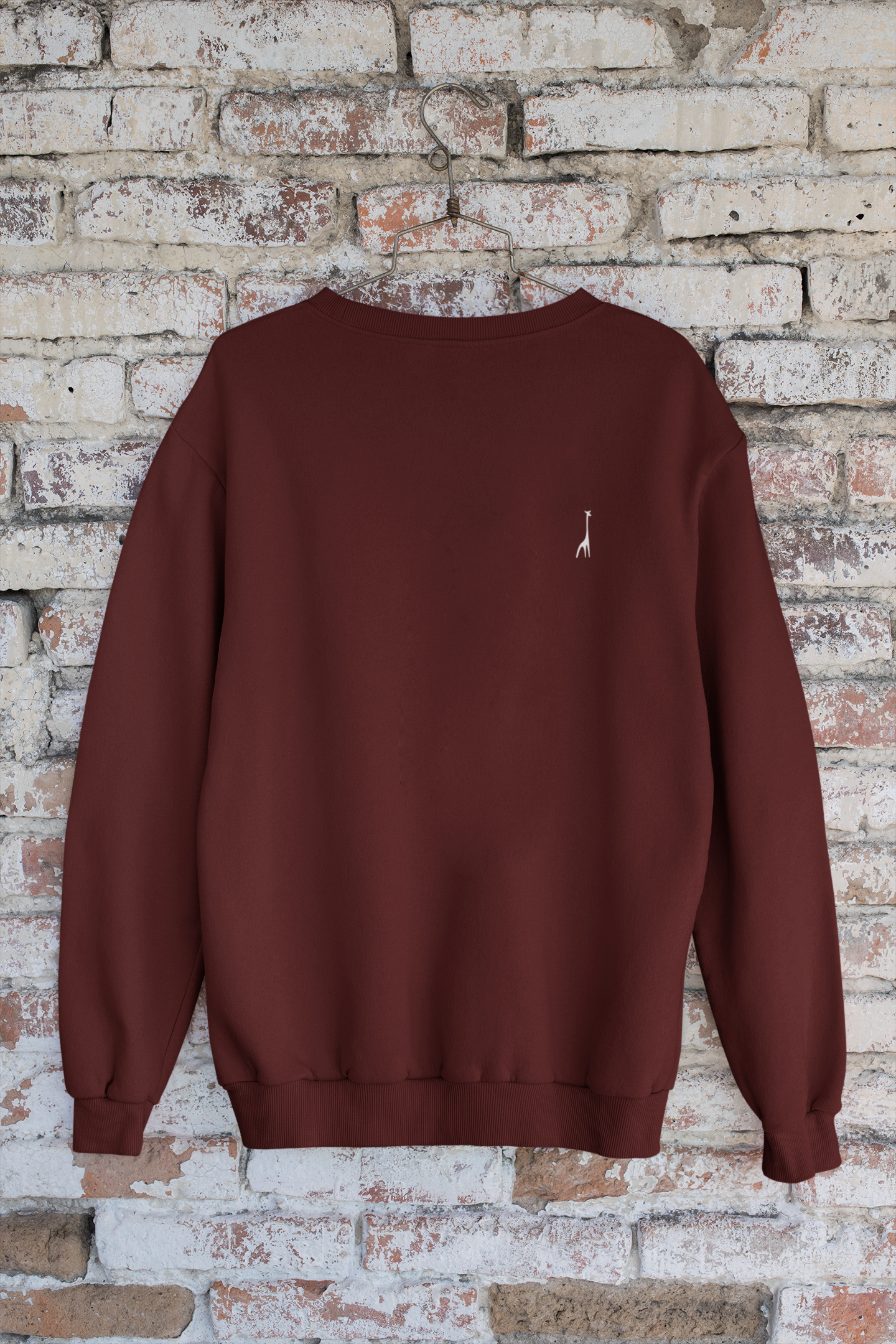 Men's Oversized Lannister Maroon Solid Sweatshirt High & Humble