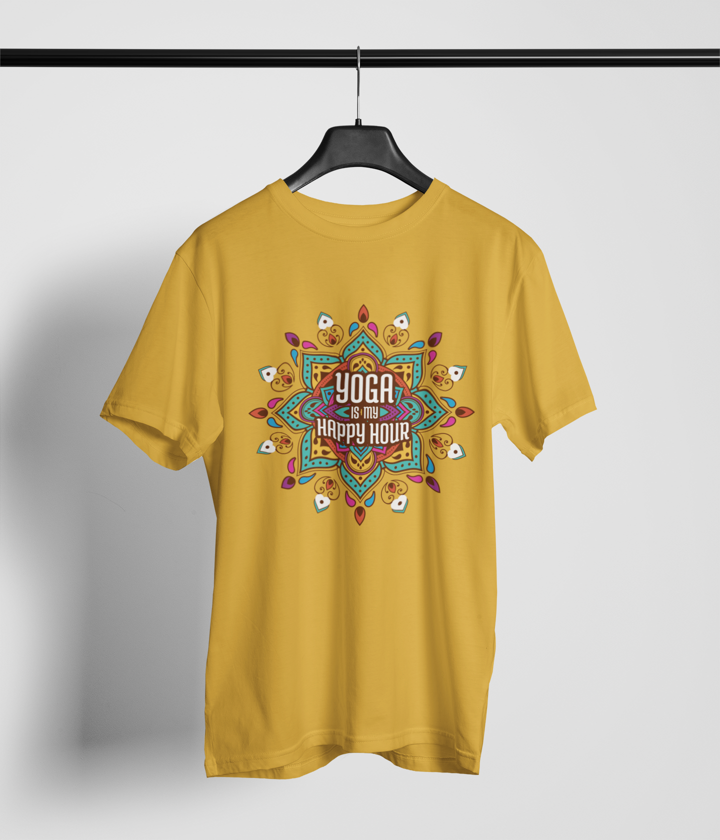 Happy Hour Men's Oversized Printed T-Shirt Sunshine Yellow High & Humble