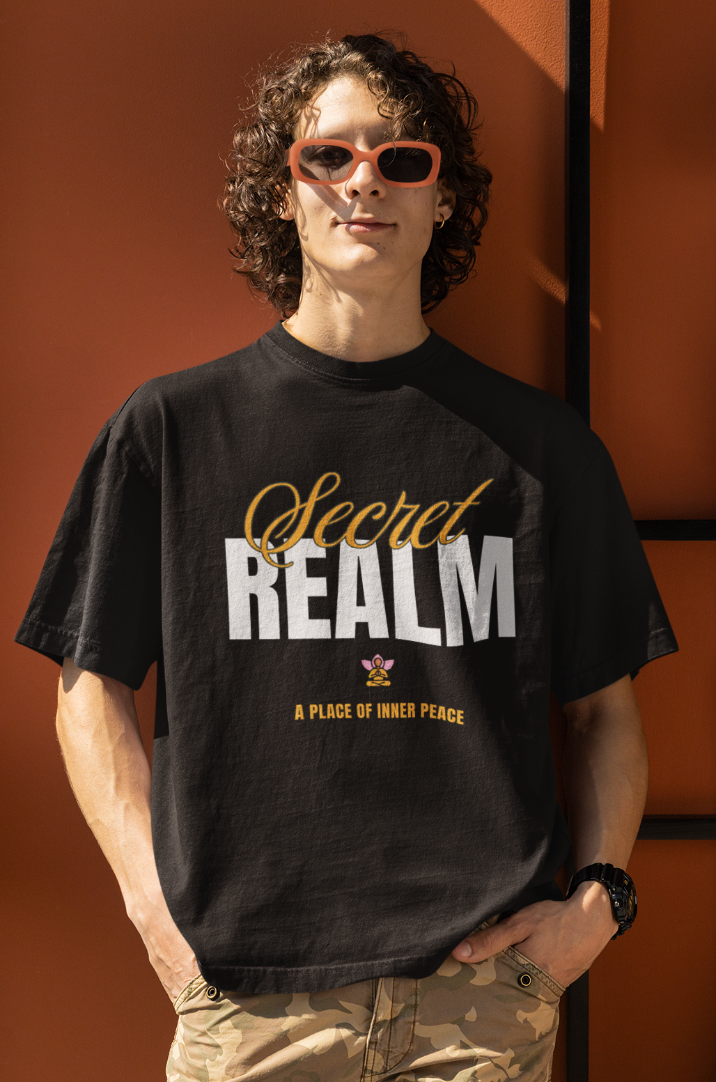 Secret Realm Men's Oversized Printed T-Shirt Venom Black High & Humble