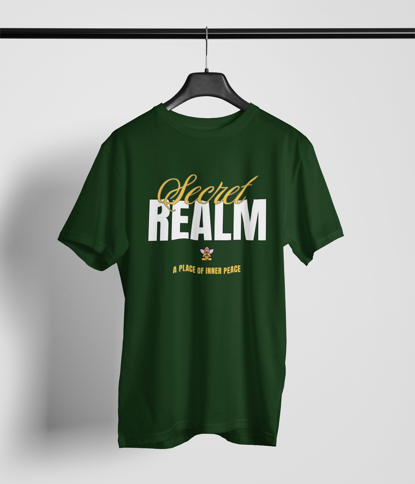 Secret Realm Men's Oversized Printed T-Shirt Moss Green High & Humble