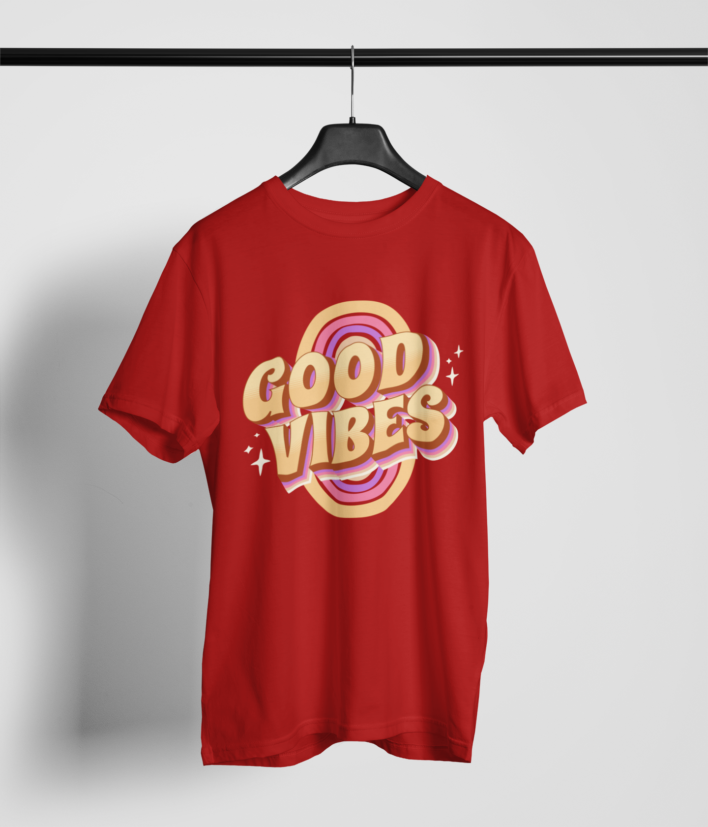 Good Vibes Men's Oversized Printed T-Shirt Spidy Red High & Humble