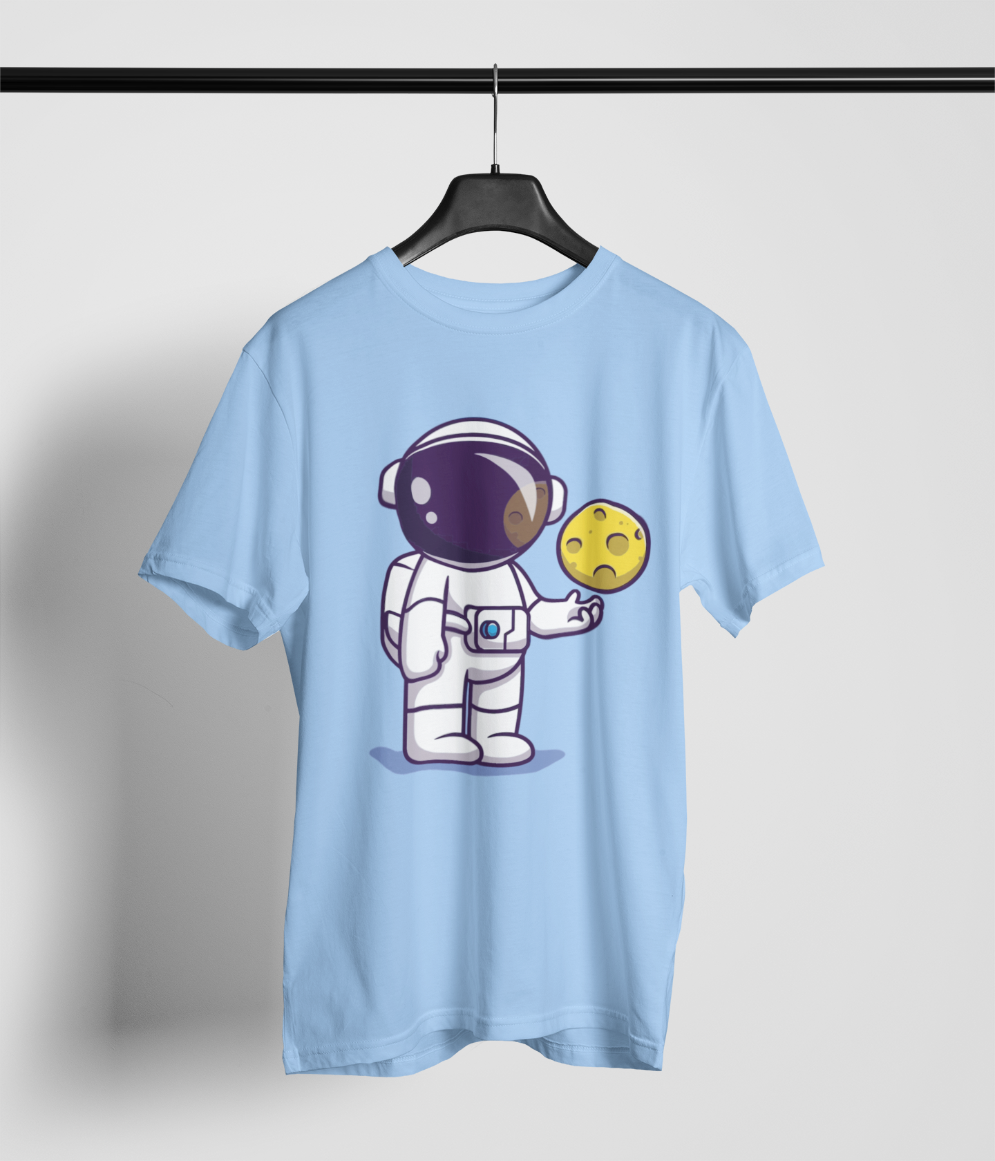 Moon Ball Men's Oversized Printed T-Shirt Bubbles Blue High & Humble