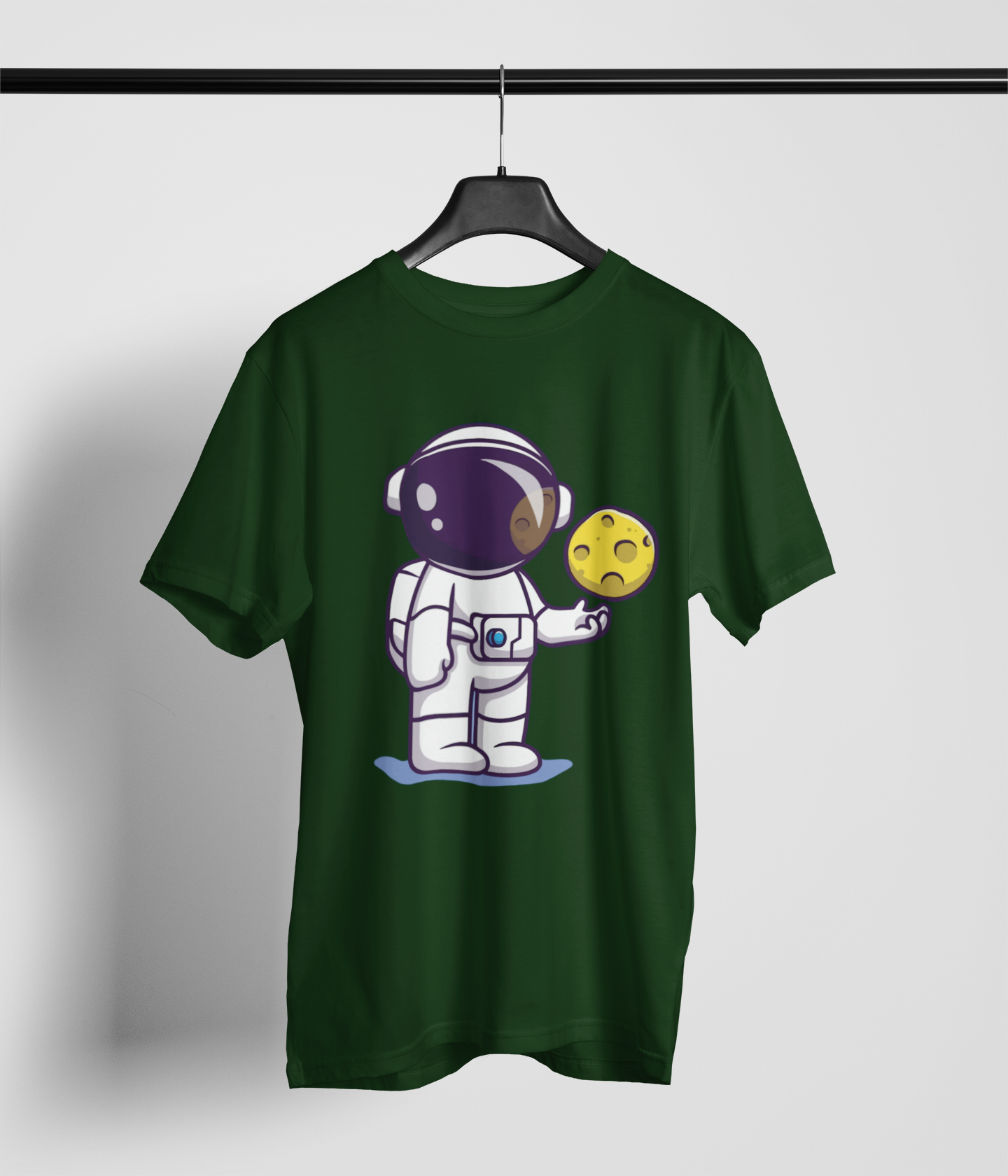 Moon Ball Men's Oversized Printed T-Shirt Moss Green High & Humble