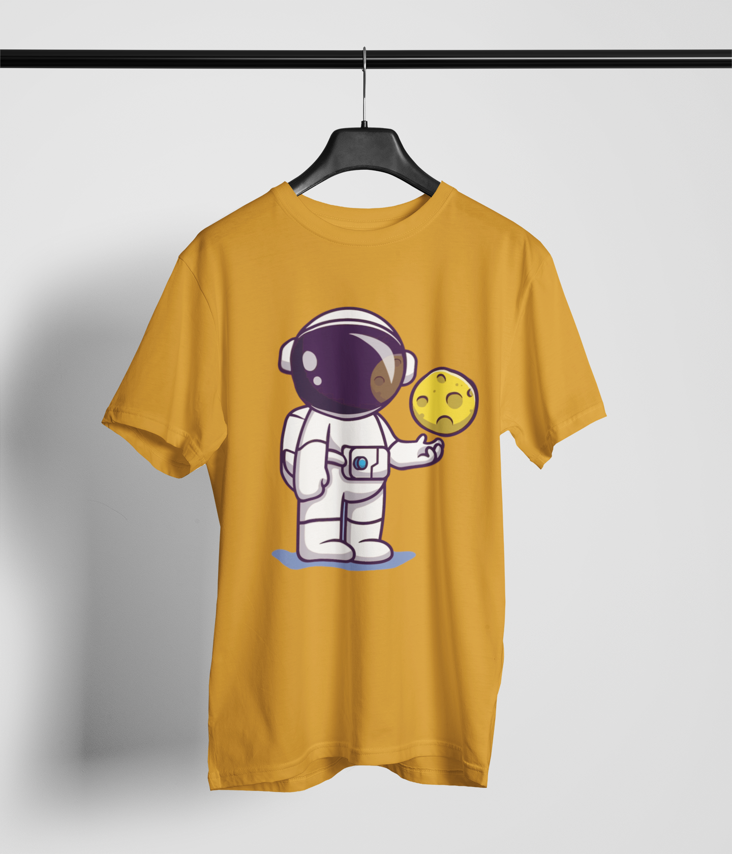 Moon Ball Men's Oversized Printed T-Shirt Sunshine Yellow High & Humble