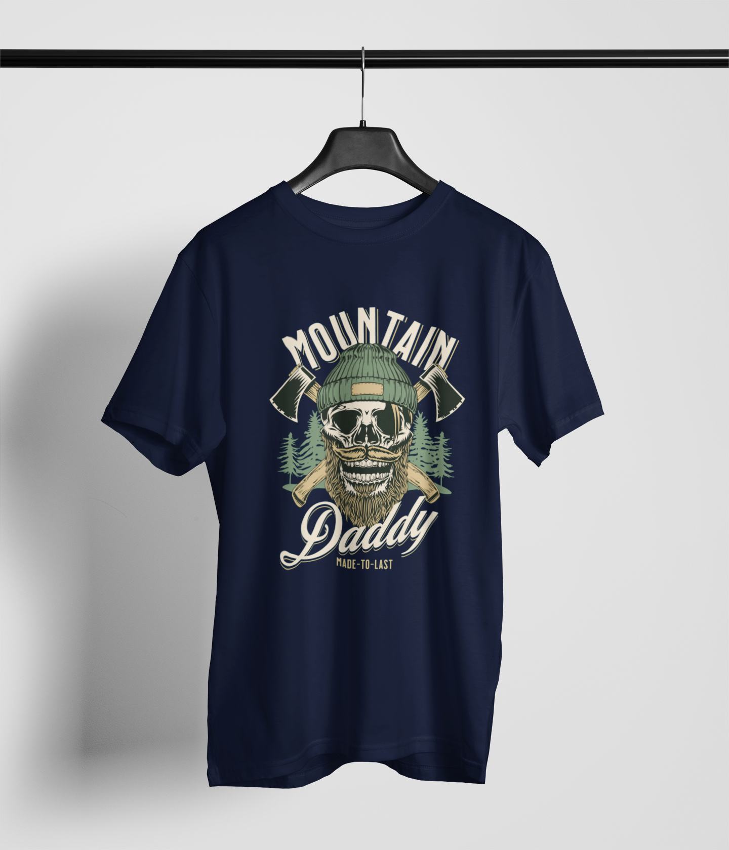 Mountain Daddy Men's Oversized Printed T-Shirt Deep Teal High & Humble