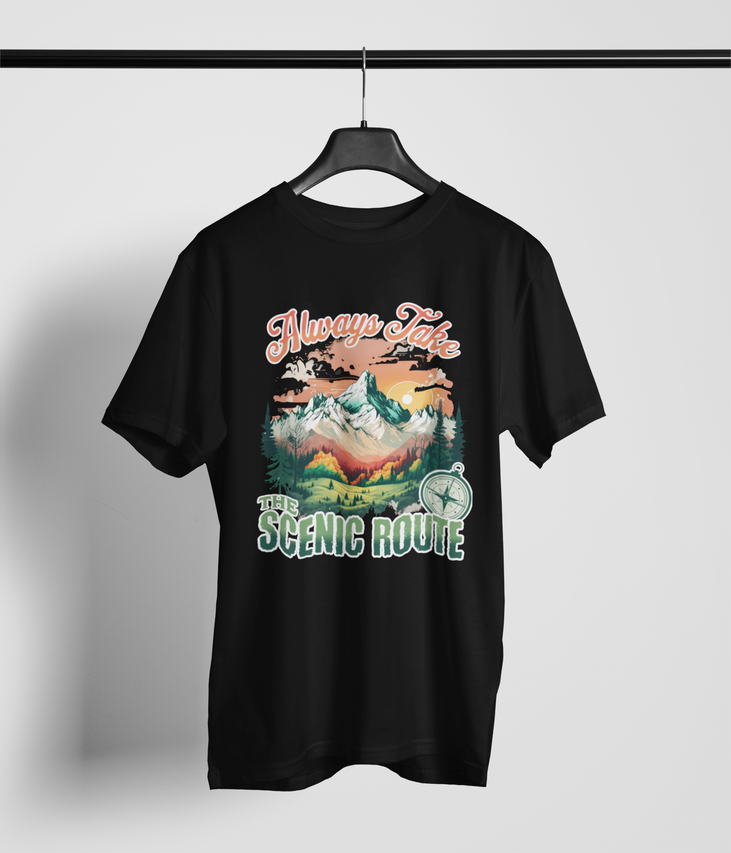 Scenic Route Men's Oversized Printed T-Shirt Venom Black High & Humble