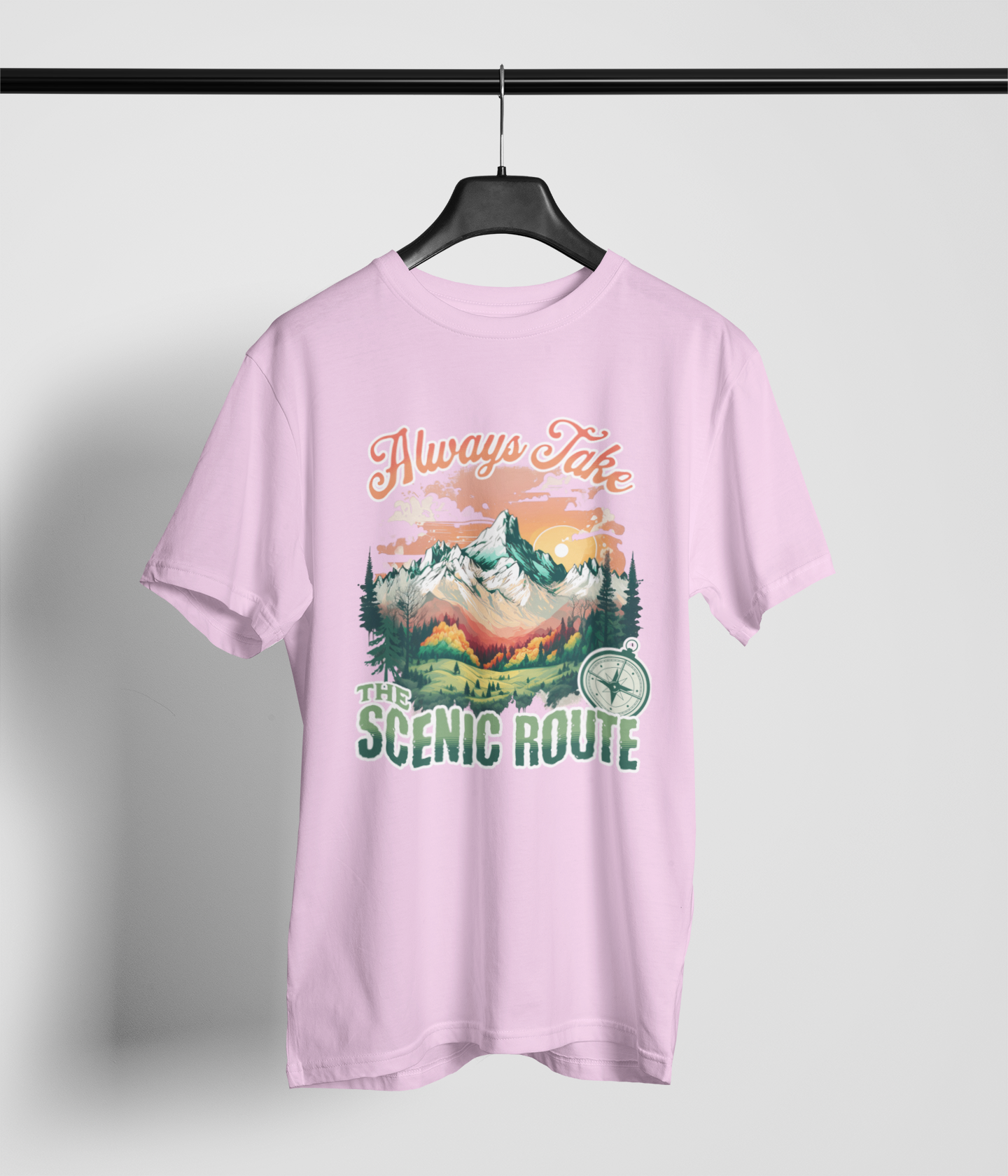 Scenic Route Men's Oversized Printed T-Shirt Blossom Blush High & Humble