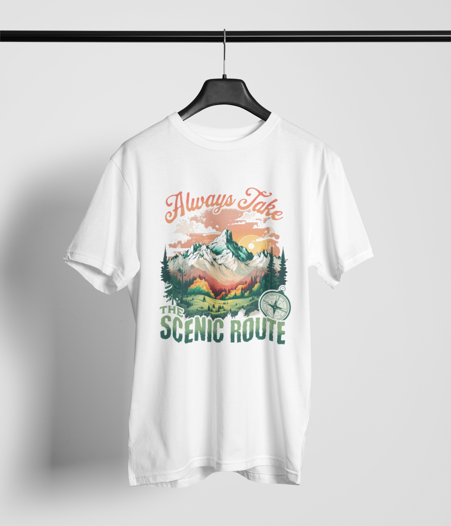 Scenic Route Men's Oversized Printed T-Shirt White Walker High & Humble