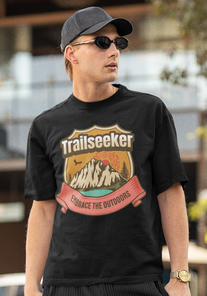 Trail Seeker Men's Oversized Printed T-Shirt Venom Black High & Humble