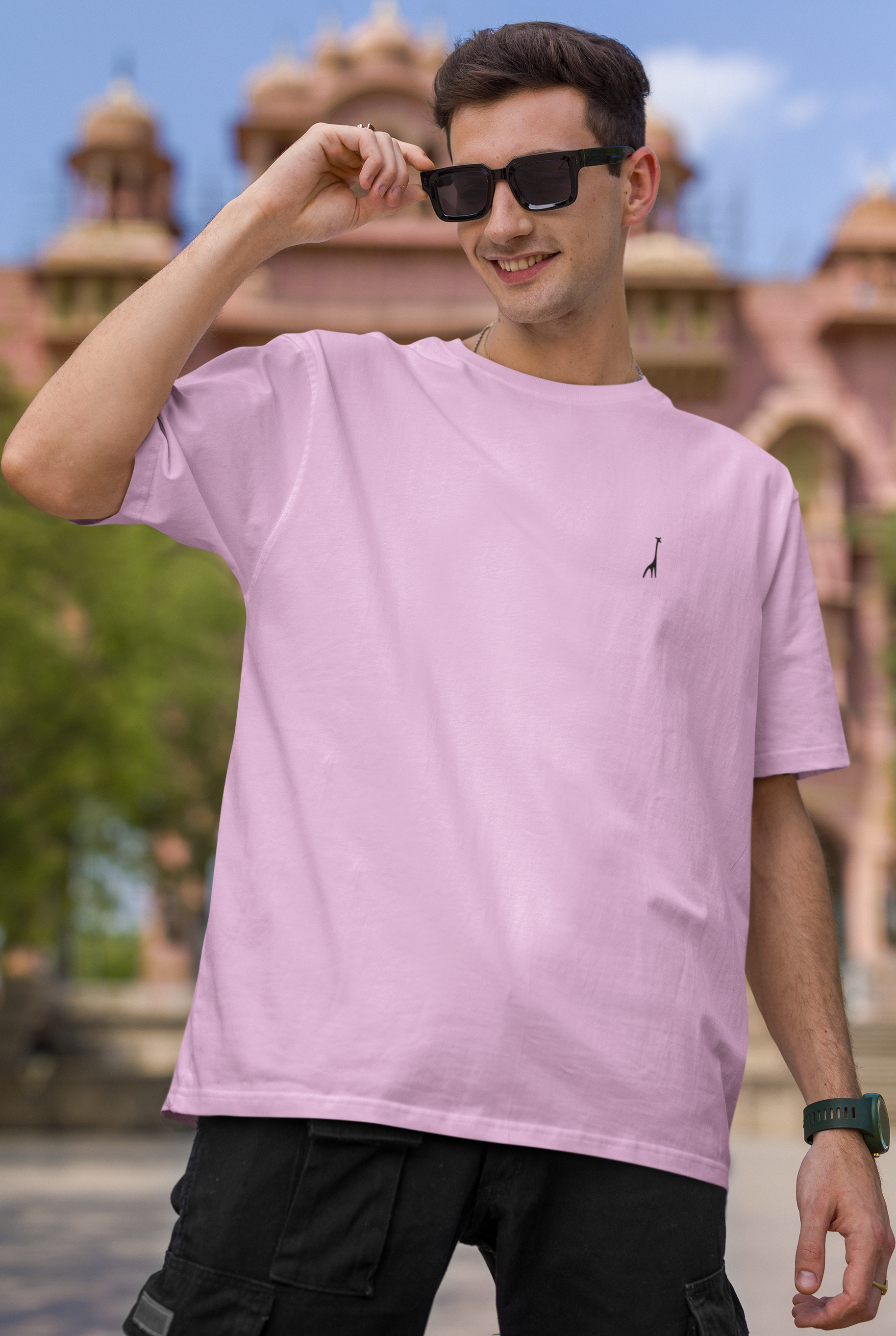 Men's Oversized Blossom Blush Solid T-Shirt High & Humble