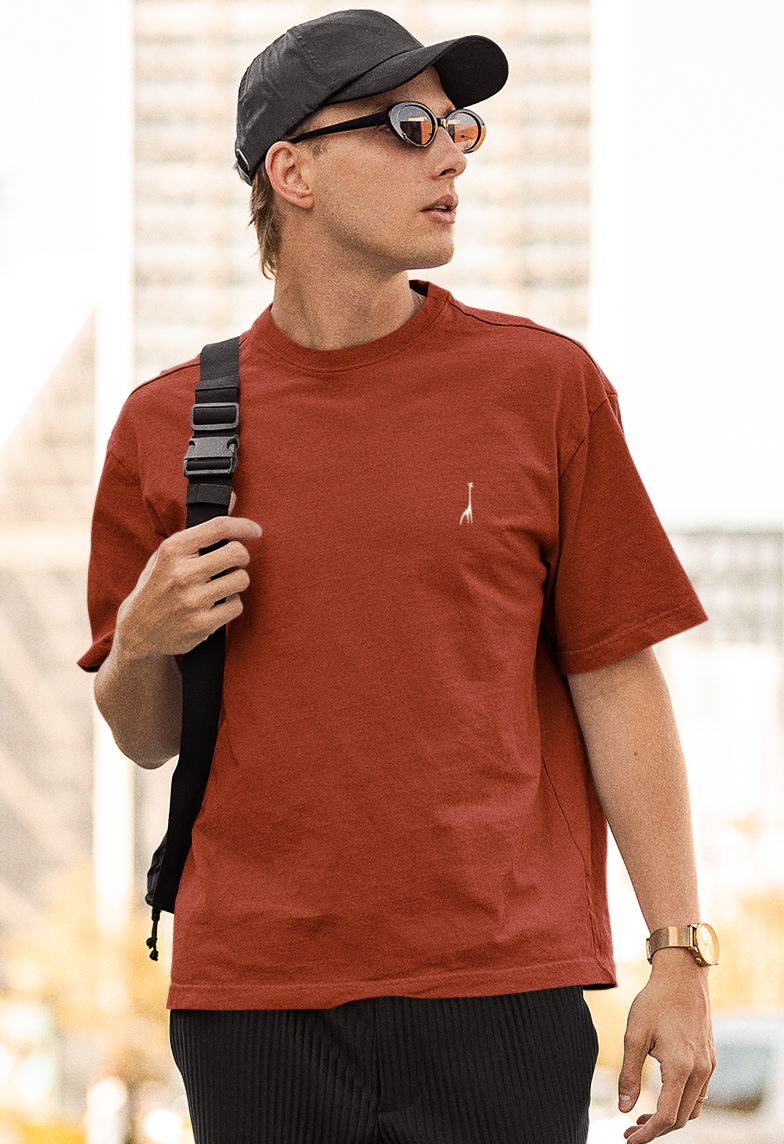 Men's Oversized Coral Crush Solid T-Shirt High & Humble