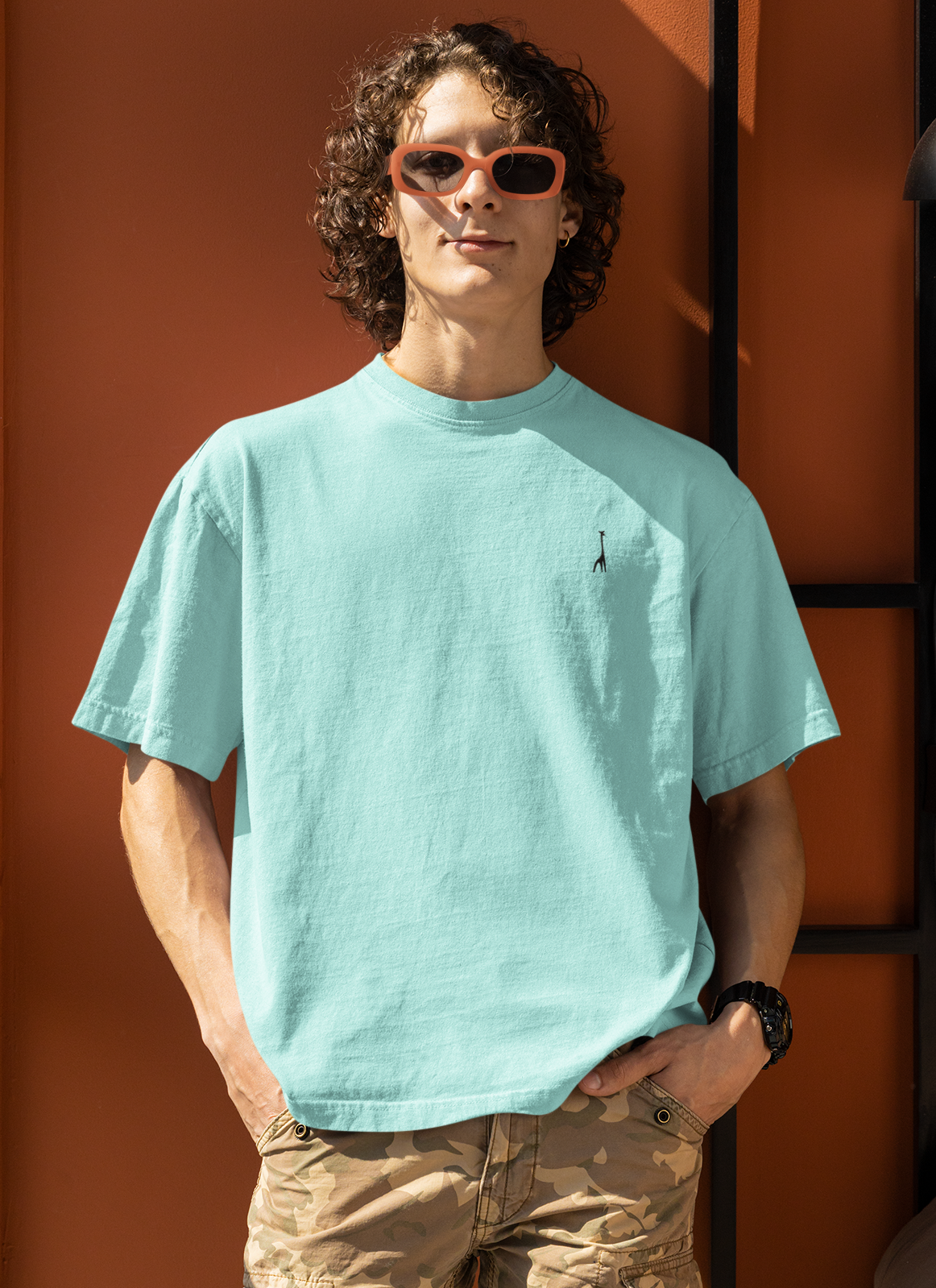 Men's Oversized Buttercup Mint Solid T-Shirt High & Humble