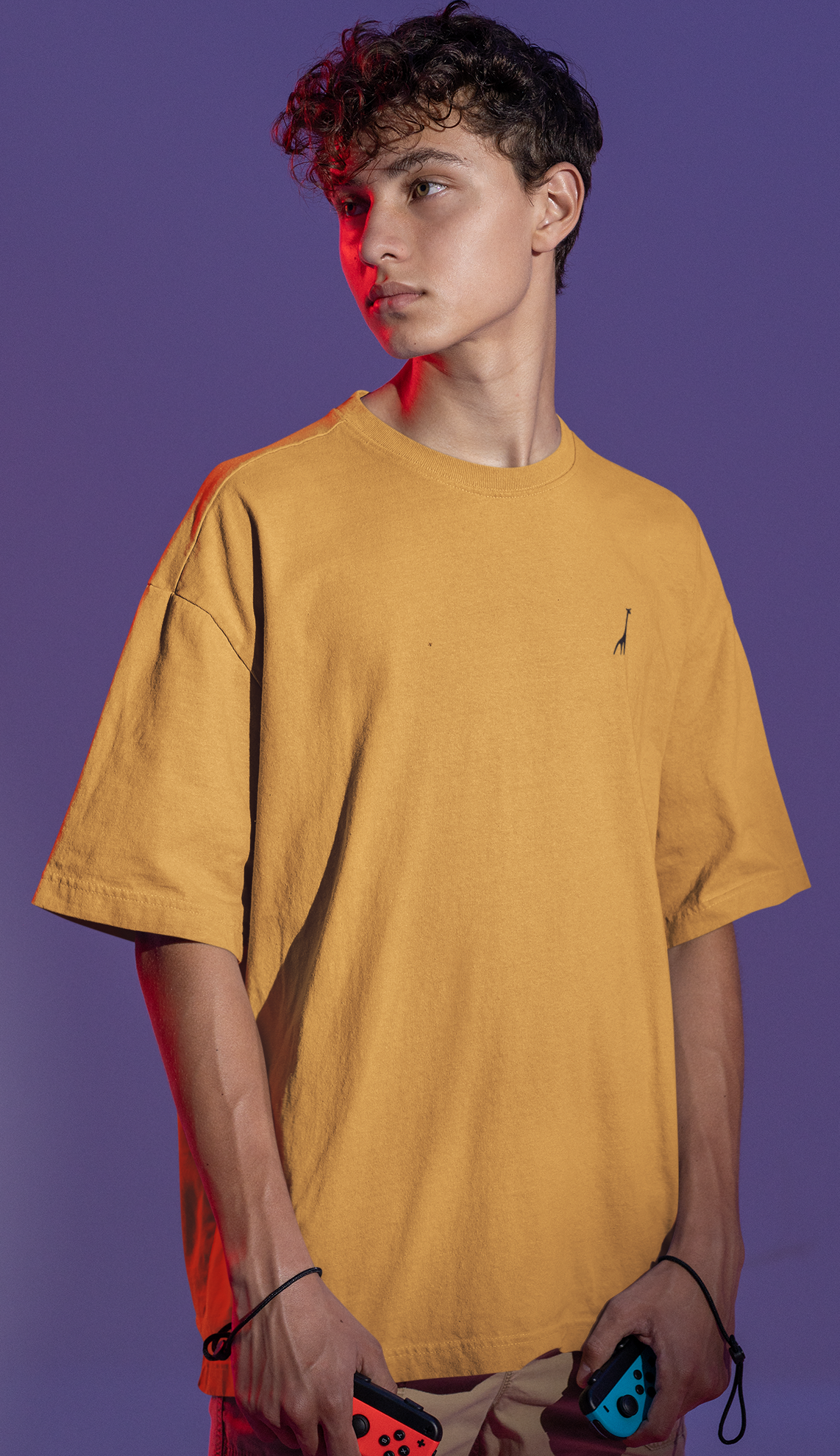 Men's Oversized Sunshine Yellow Solid T-Shirt High & Humble