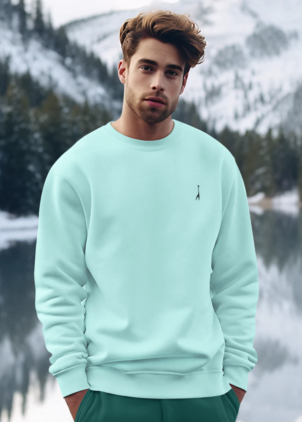 Men's Buttercup Mint Solid Sweatshirt High & Humble