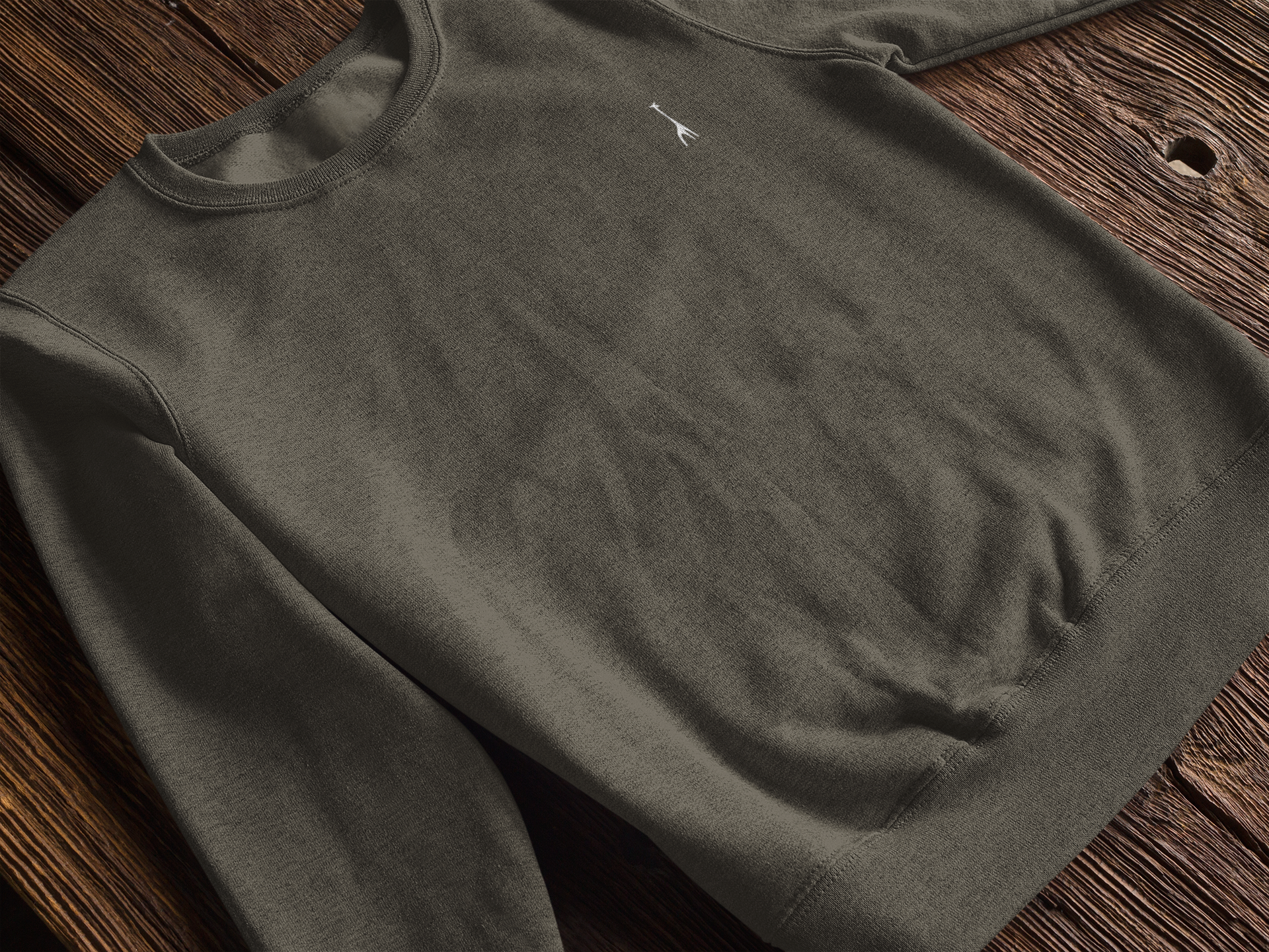 Men's Hipster Olive Solid Sweatshirt High & Humble