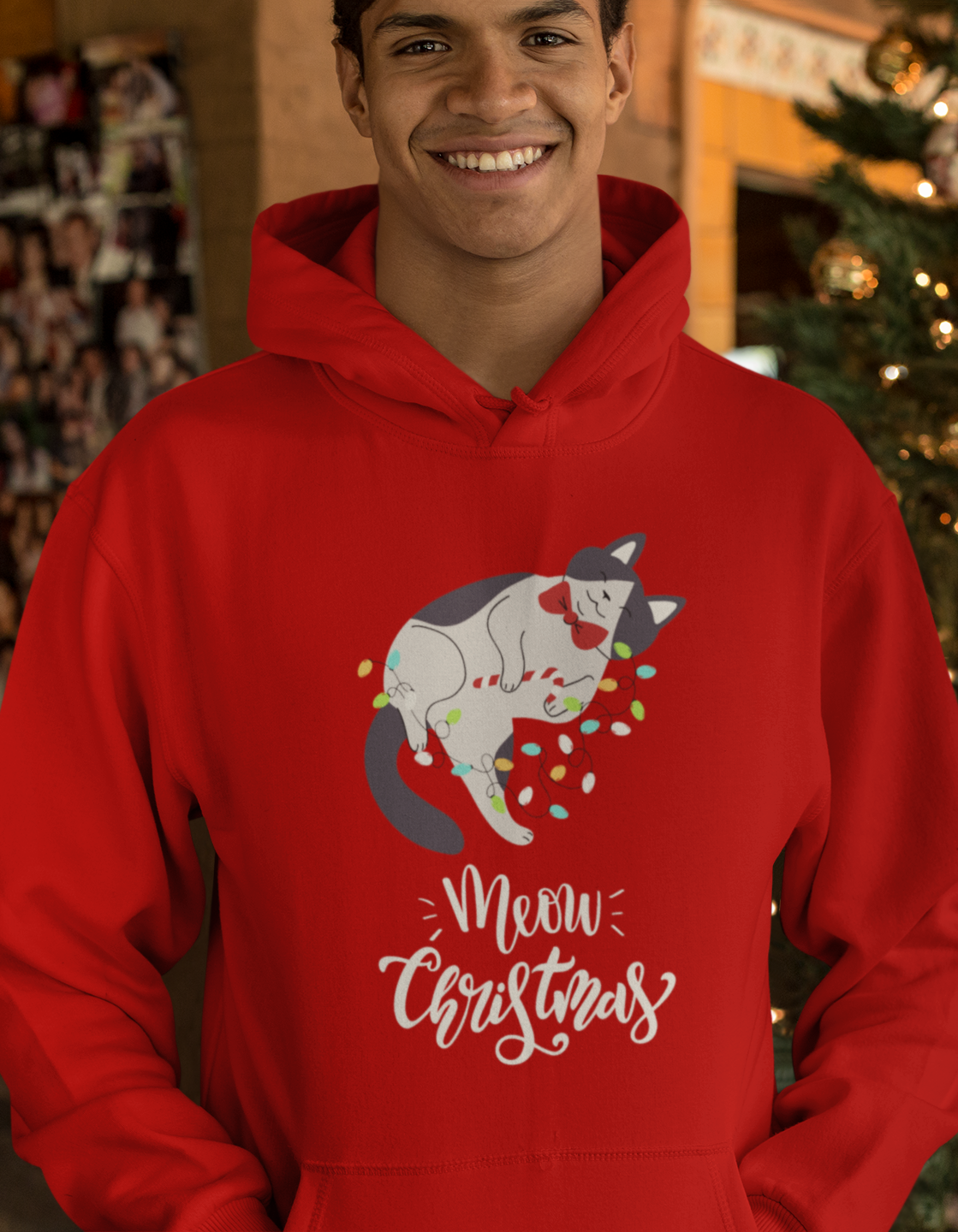 Meow Christmas Unisex Hoodie