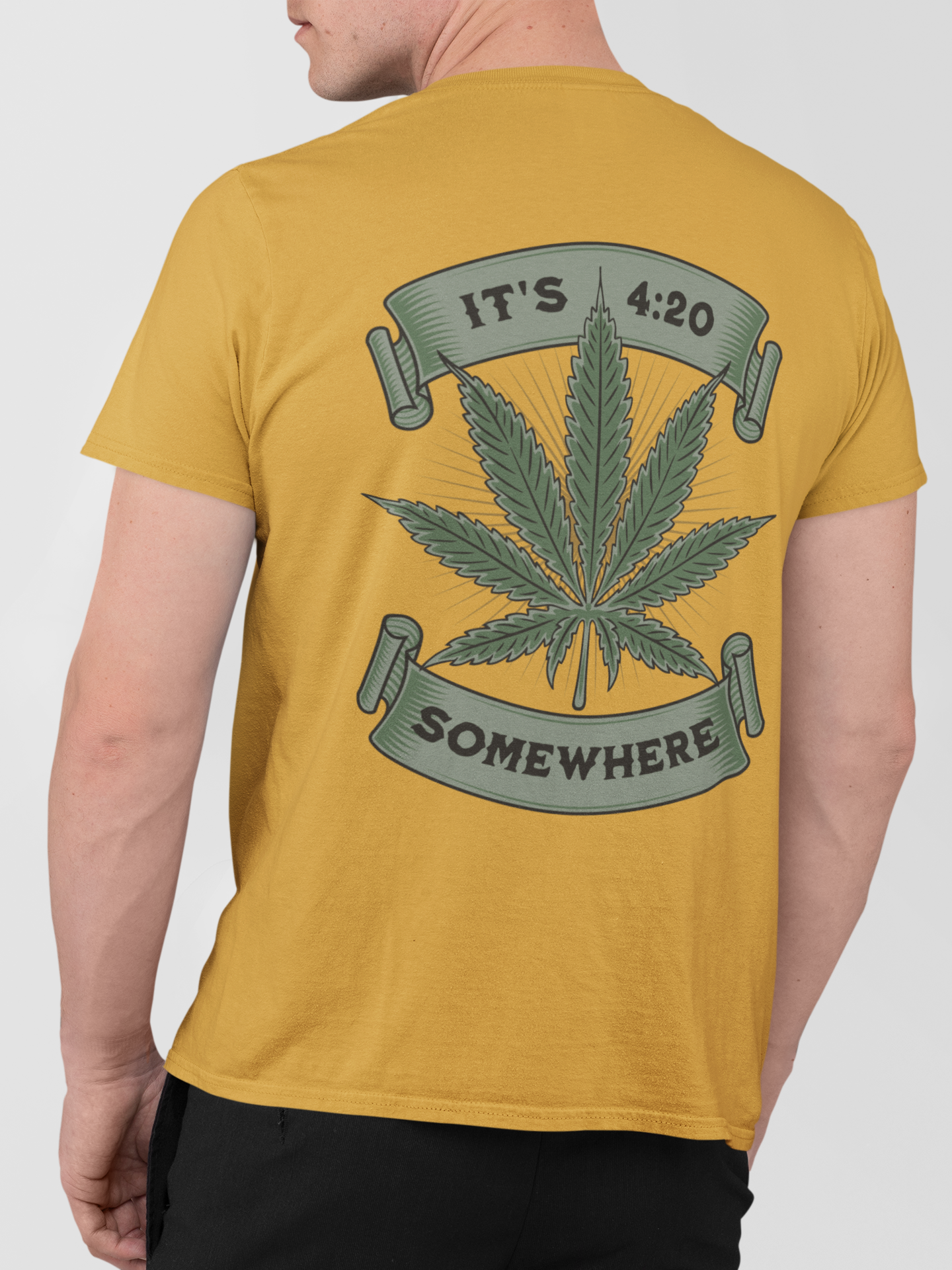 420 Somewhere Men's Oversized Printed T-Shirt