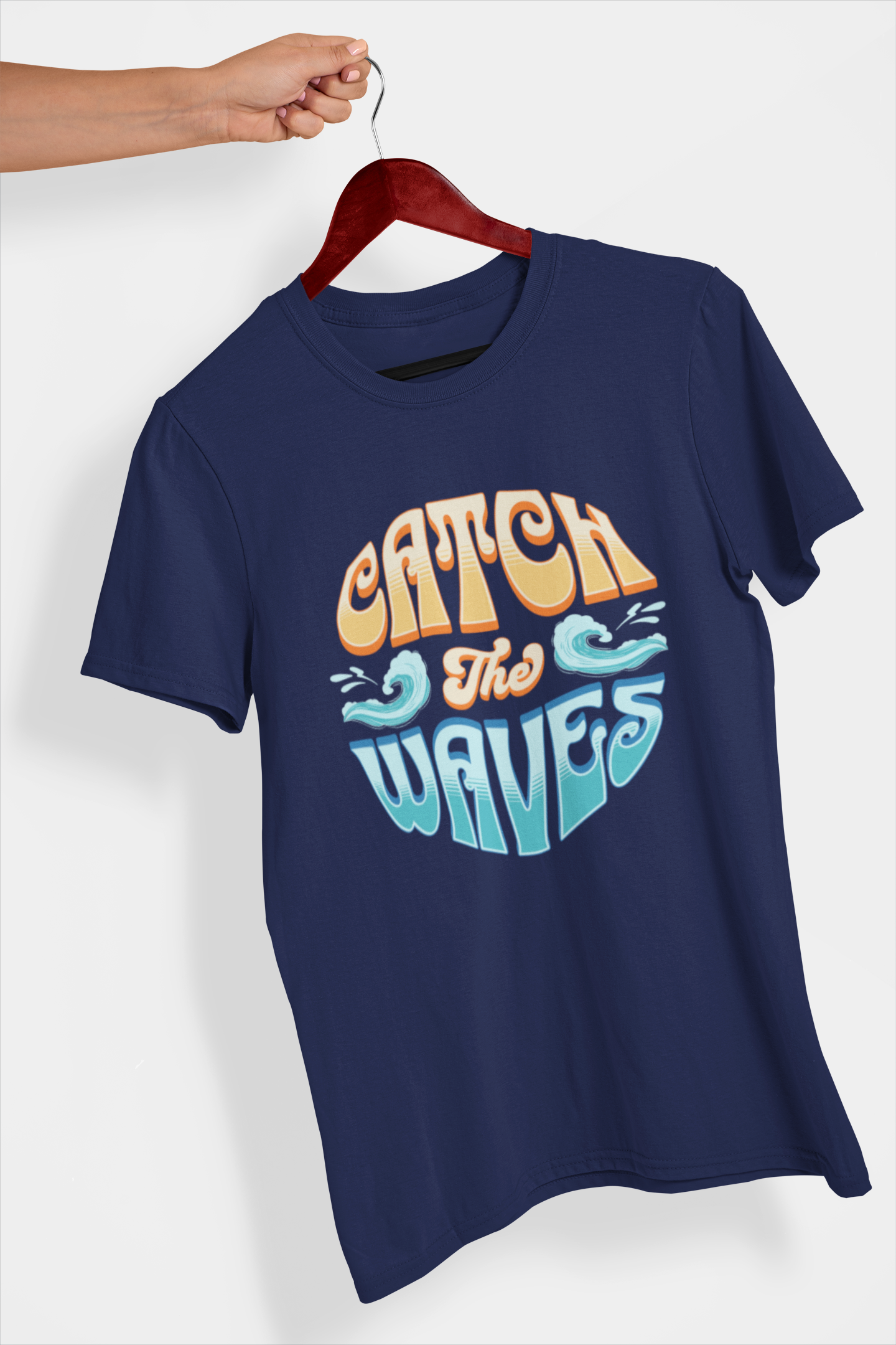 Catch The Waves Men's Printed T-shirt Midnight Blue High & Humble Enterprises