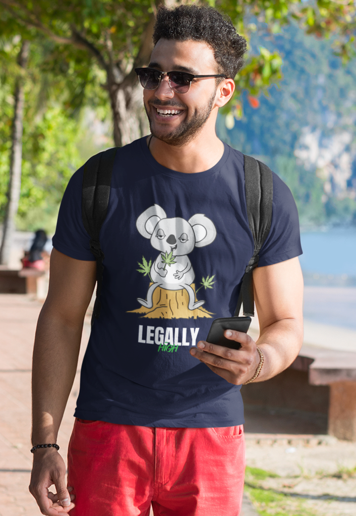 Legally High Men's Printed T-shirt Midnight Blue High & Humble Enterprises