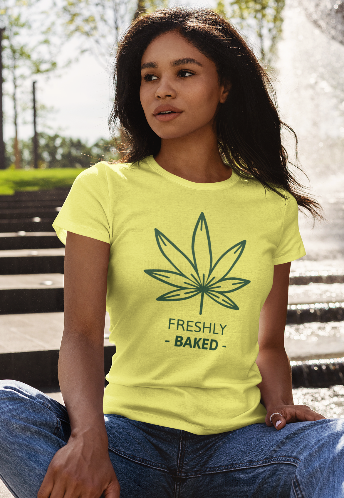 Freshly Baked Women's Printed T-Shirt Lemon Zest High & Humble Enterprises