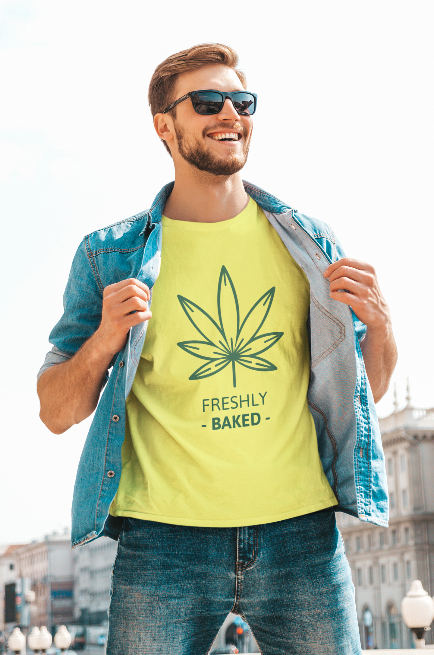 Freshly Baked Men's Printed T-shirt Lemon Zest High & Humble Enterprises