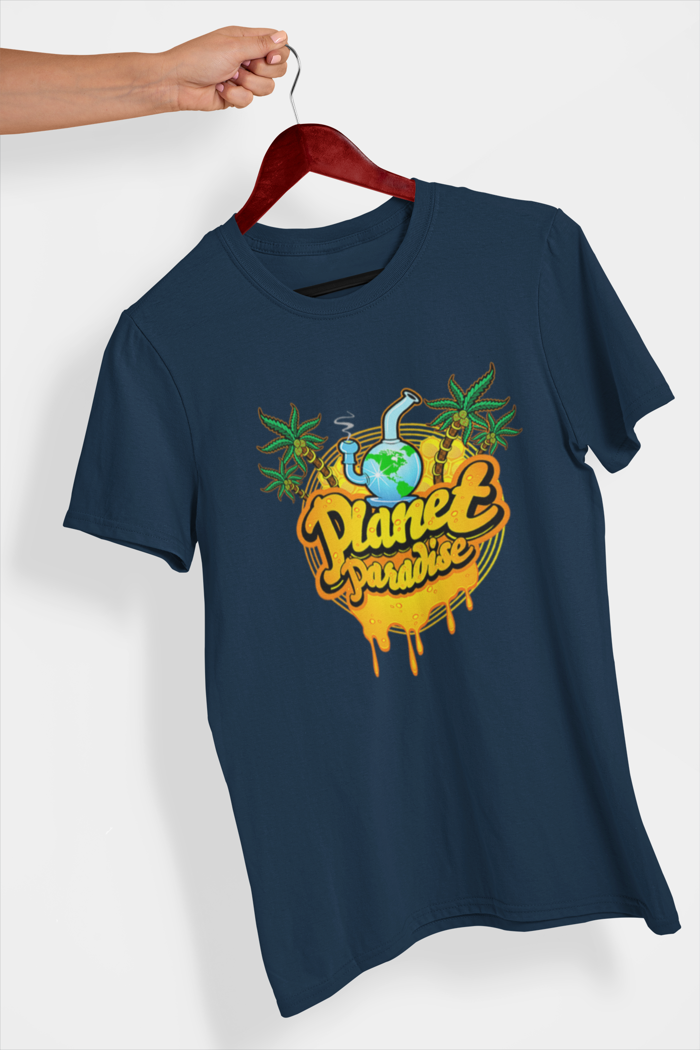 Planet Paradise Women's Printed T-Shirt Blueberry Blitz High & Humble Enterprises