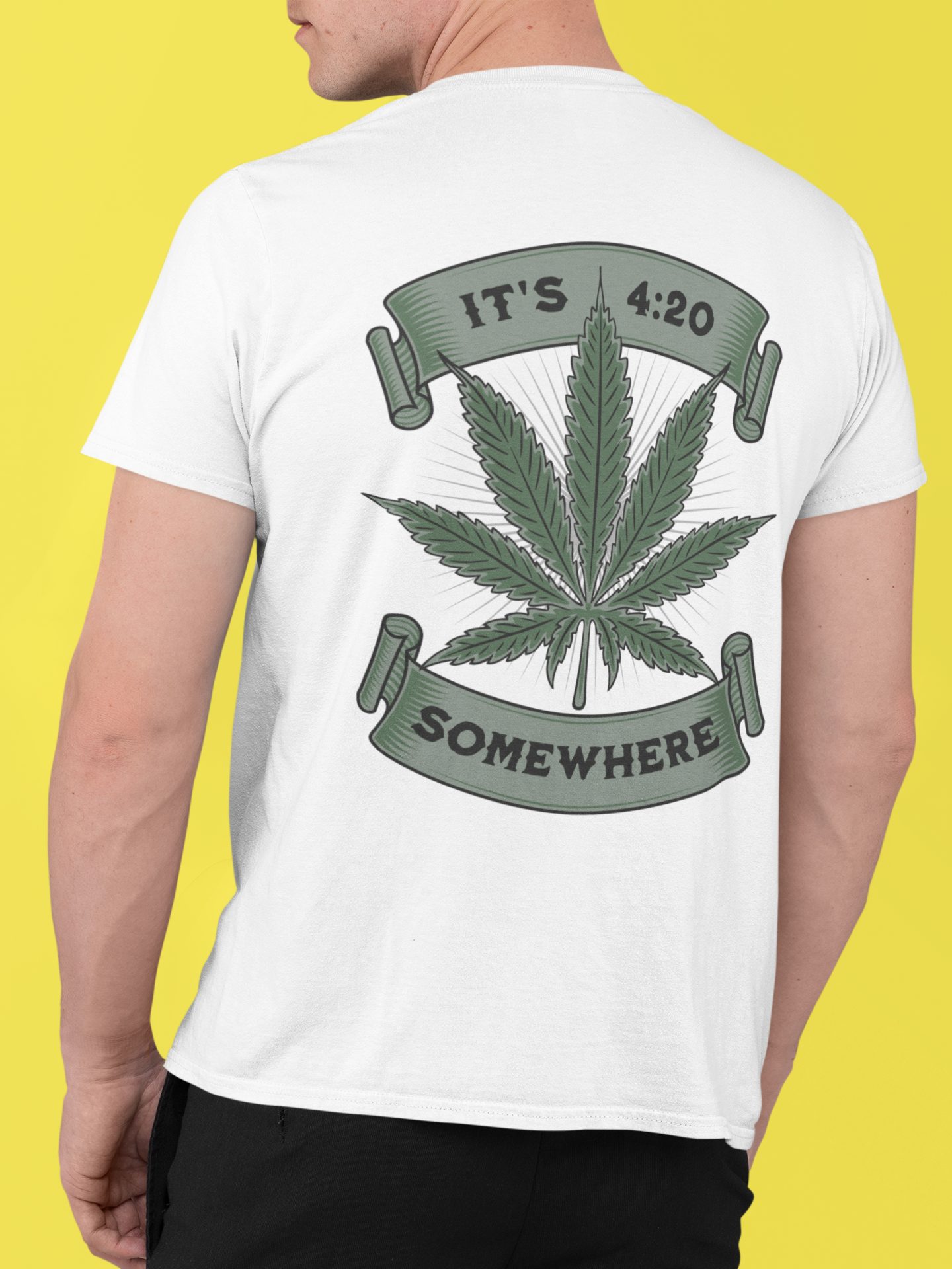 420 Somewhere Men's Oversized Printed T-Shirt